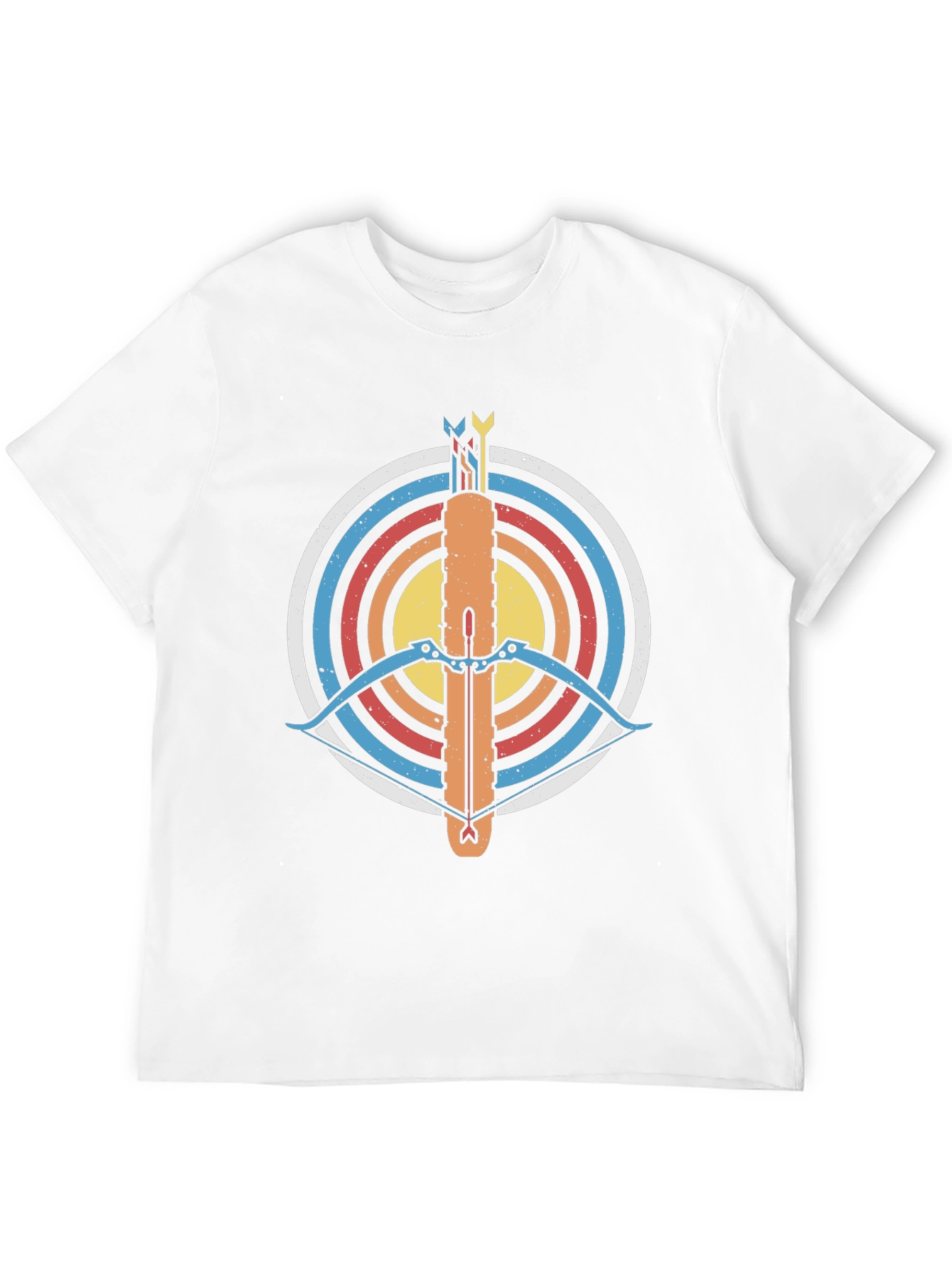 Archery Retro Graphic Tee - Black Cotton T-Shirt