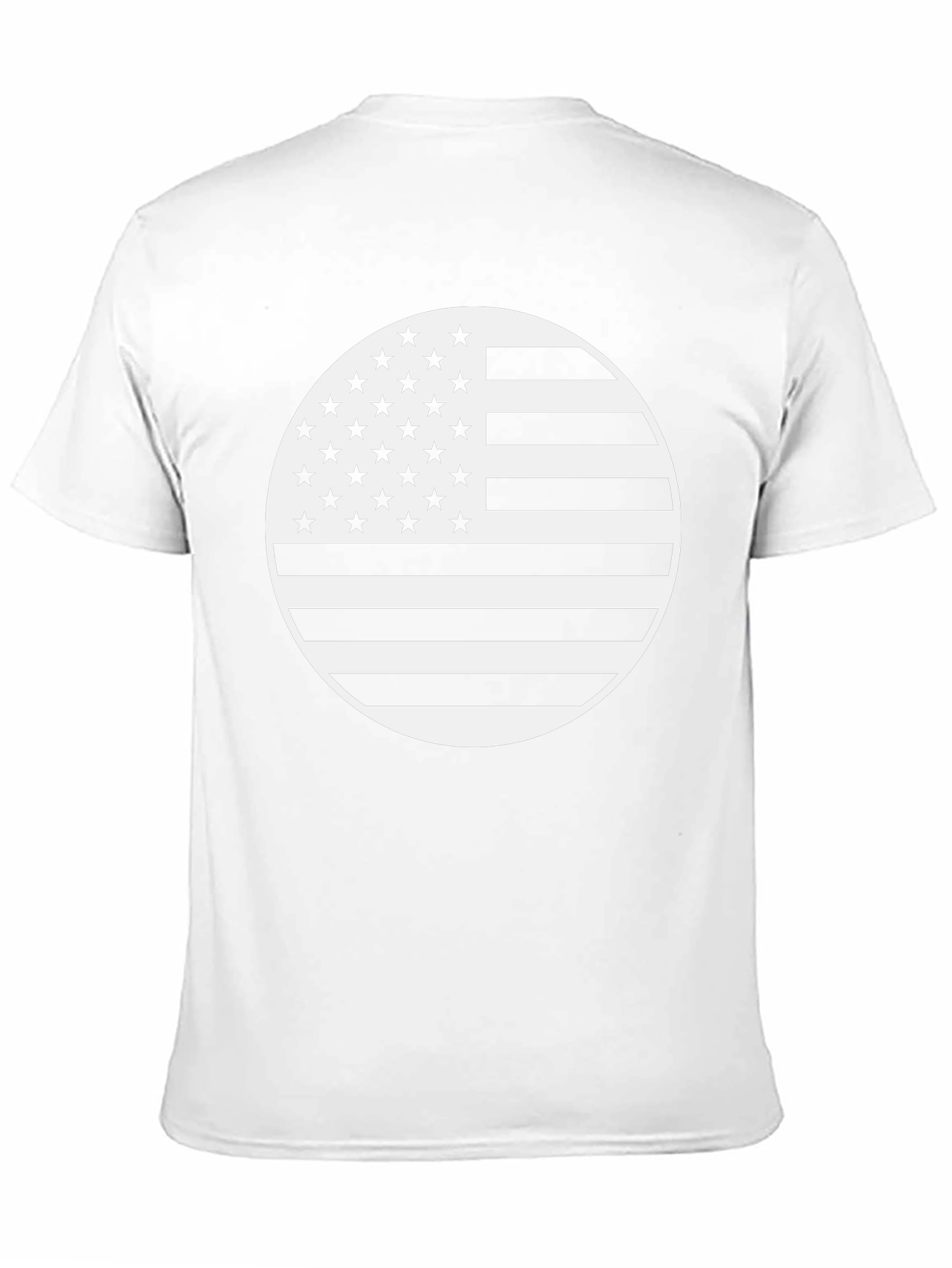 American Flag Circle Graphic Tee - Black
