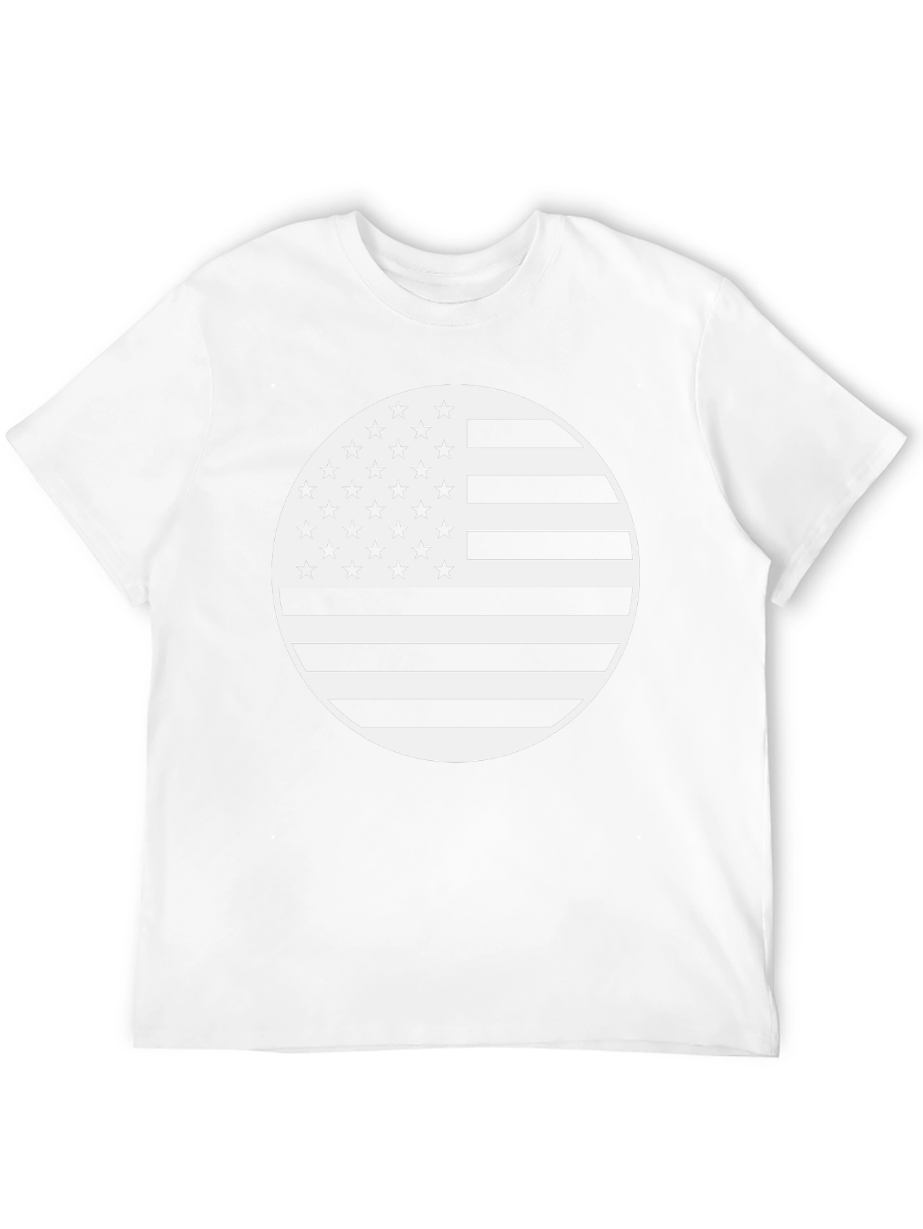 American Flag Circle Graphic Tee - Black