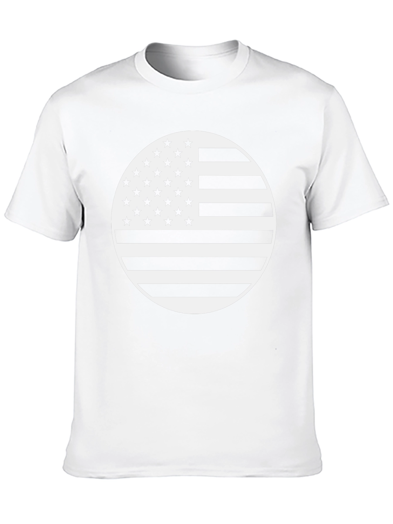 American Flag Circle Graphic Tee - Black