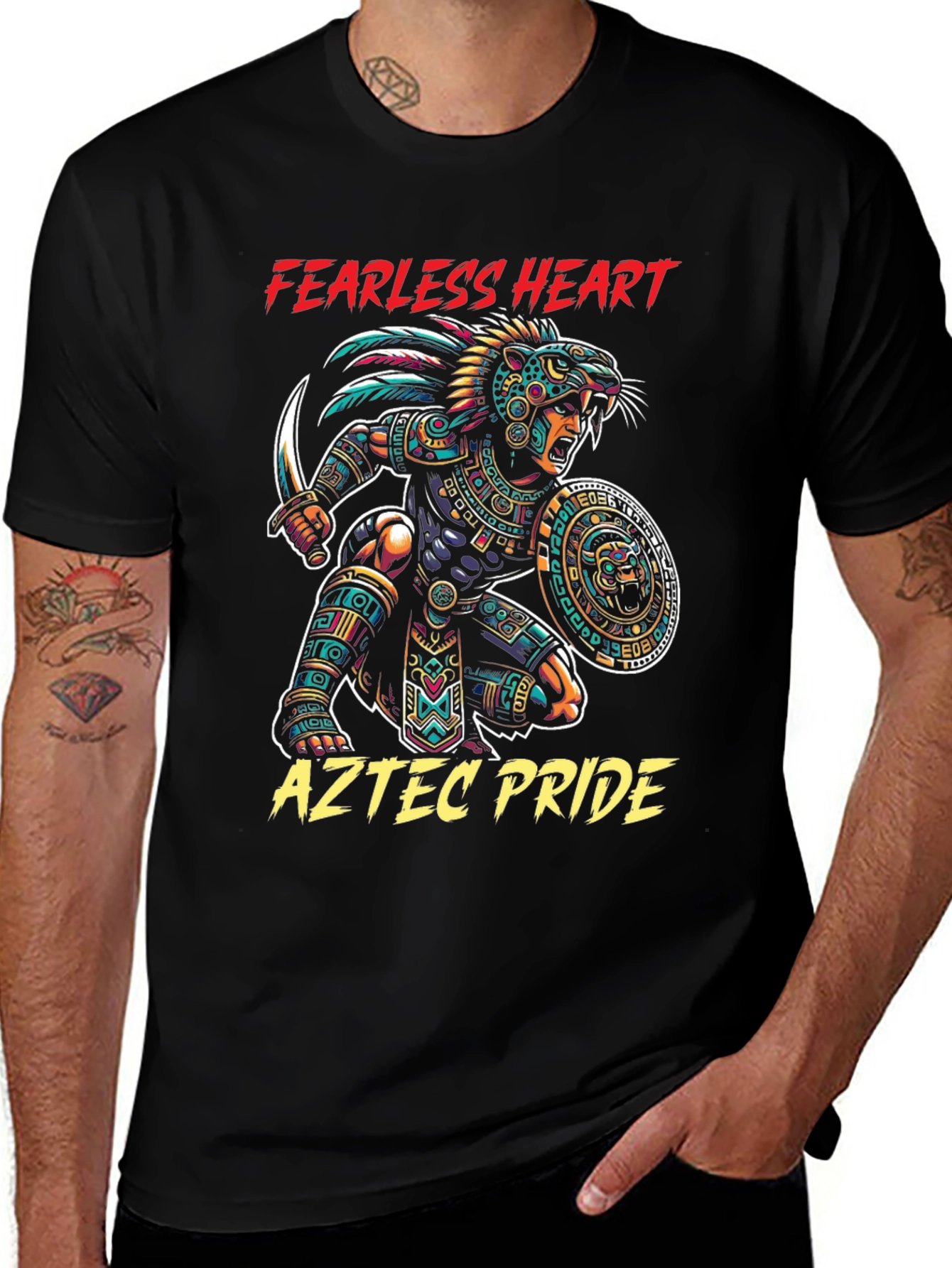 Fearless Heart Aztec Pride Graphic Tee