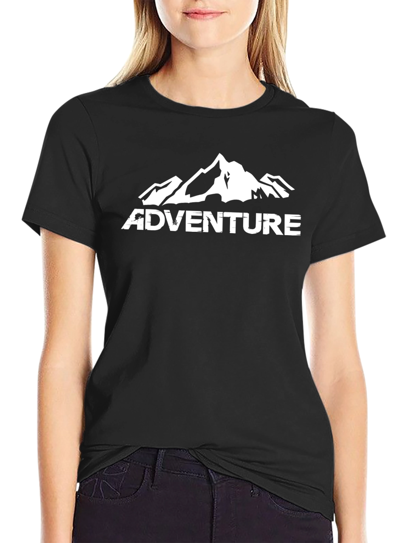 Adventure Mountain Graphic T-Shirt - Black
