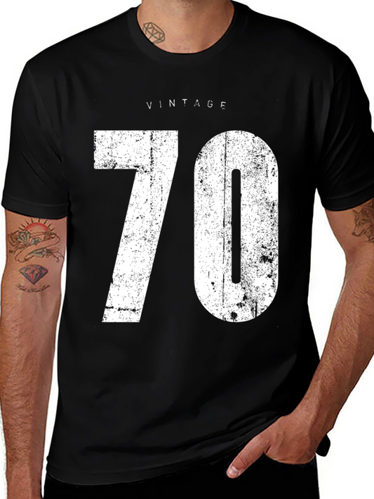 Vintage 70 Graphic Tee - Retro Style Mens T-Shirt