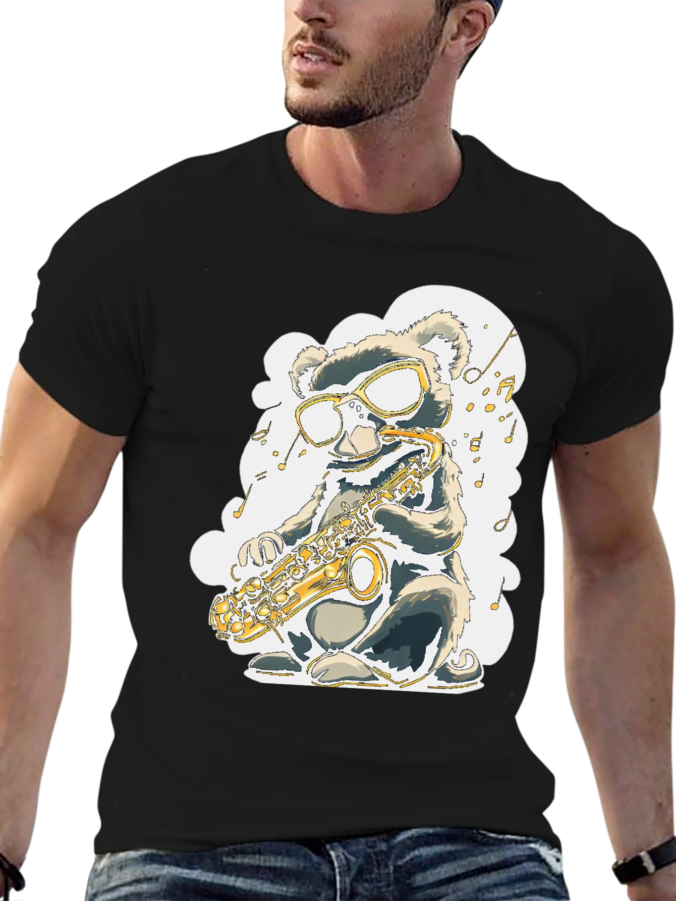 Cool Bear Saxophone T-Shirt