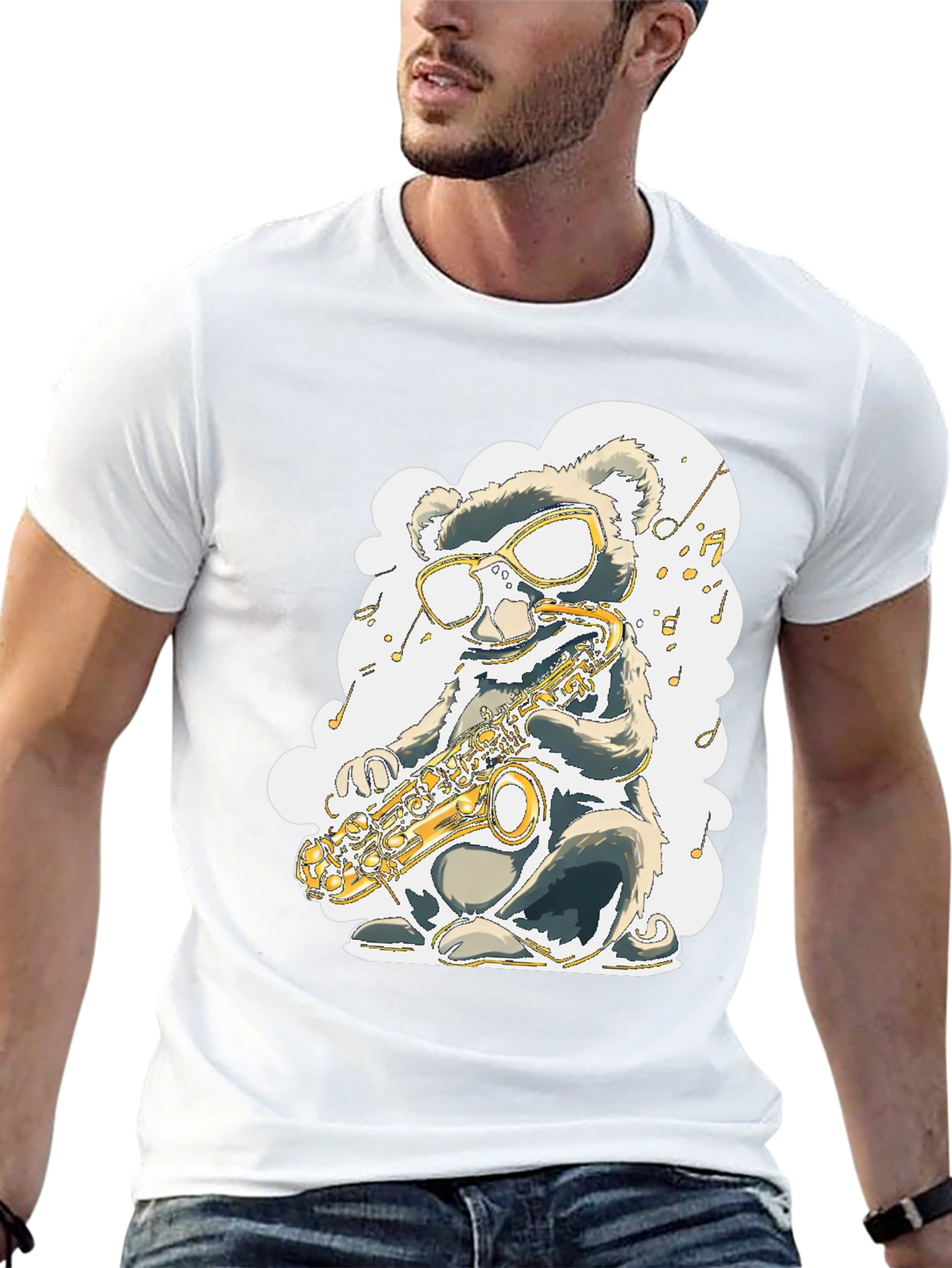 Cool Bear Saxophone T-Shirt