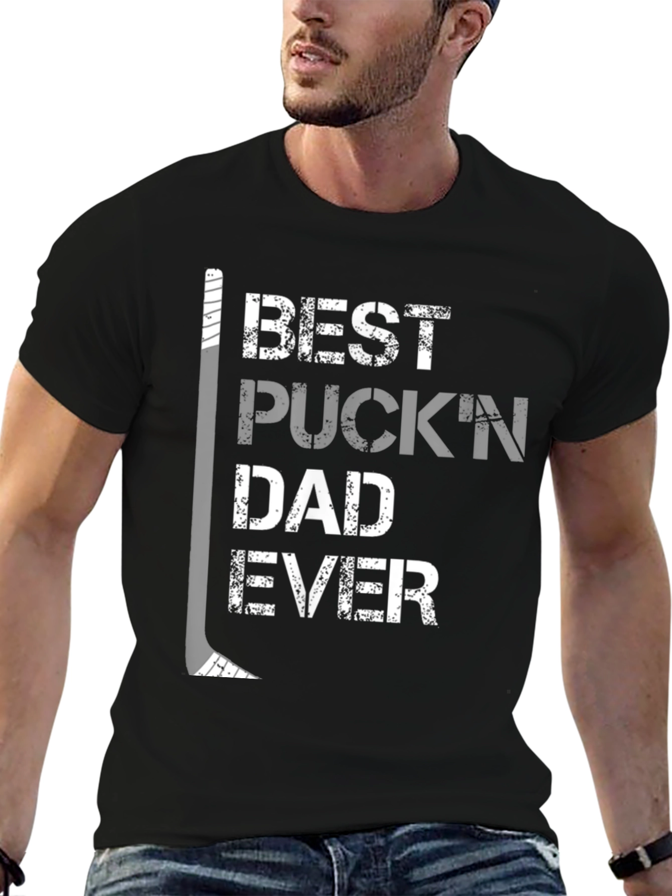 Best Puckn Dad Ever Hockey T-Shirt