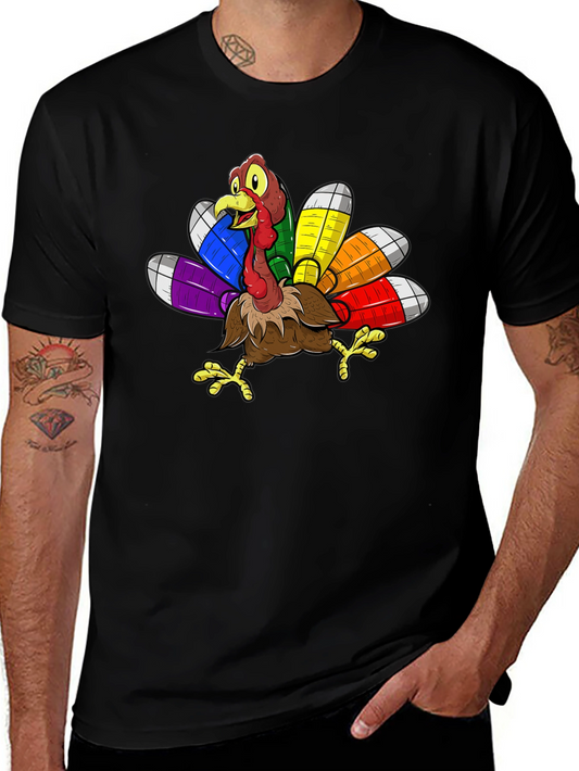 Thanksgiving Turkey Rainbow Pride T-Shirt