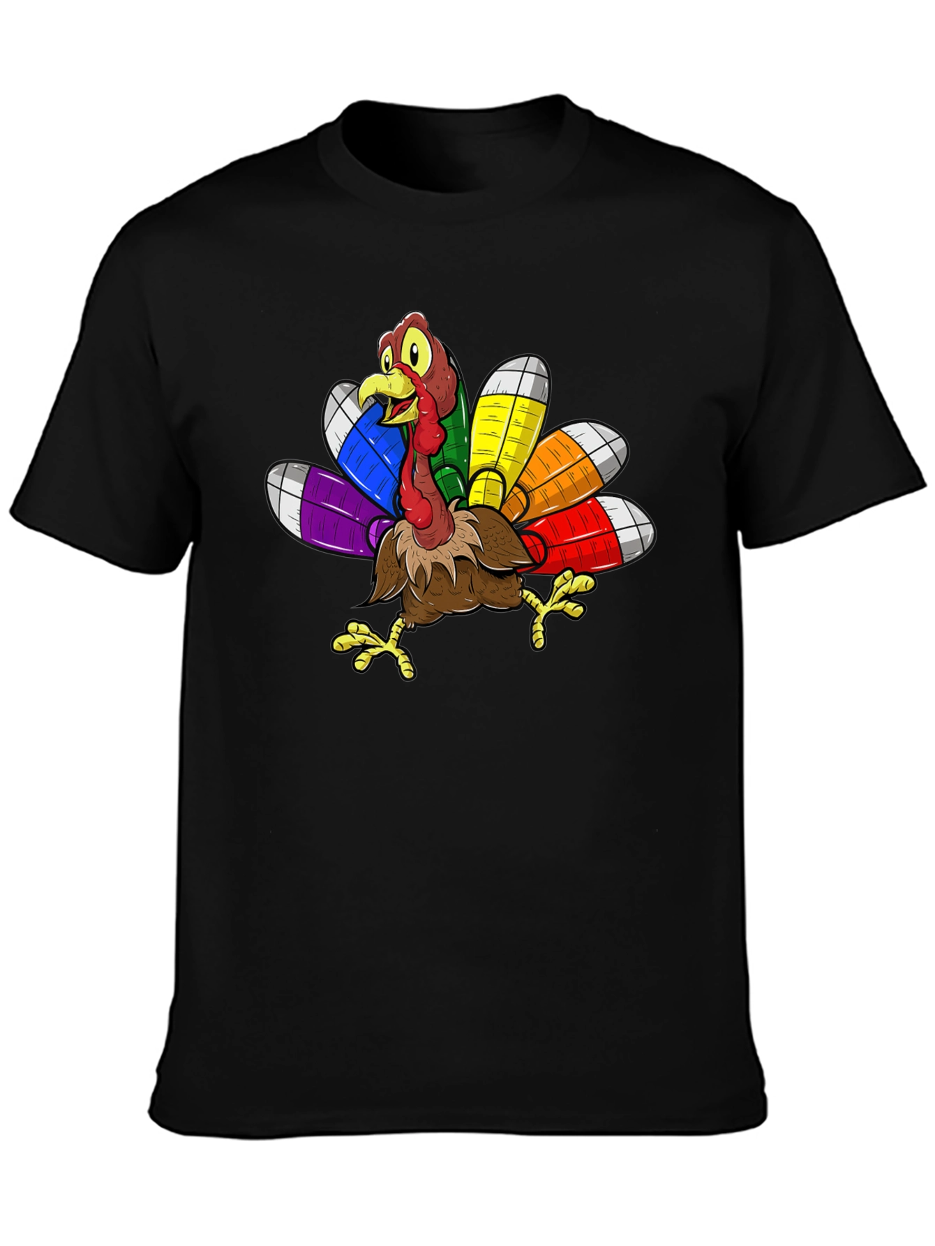 Thanksgiving Turkey Rainbow Pride T-Shirt