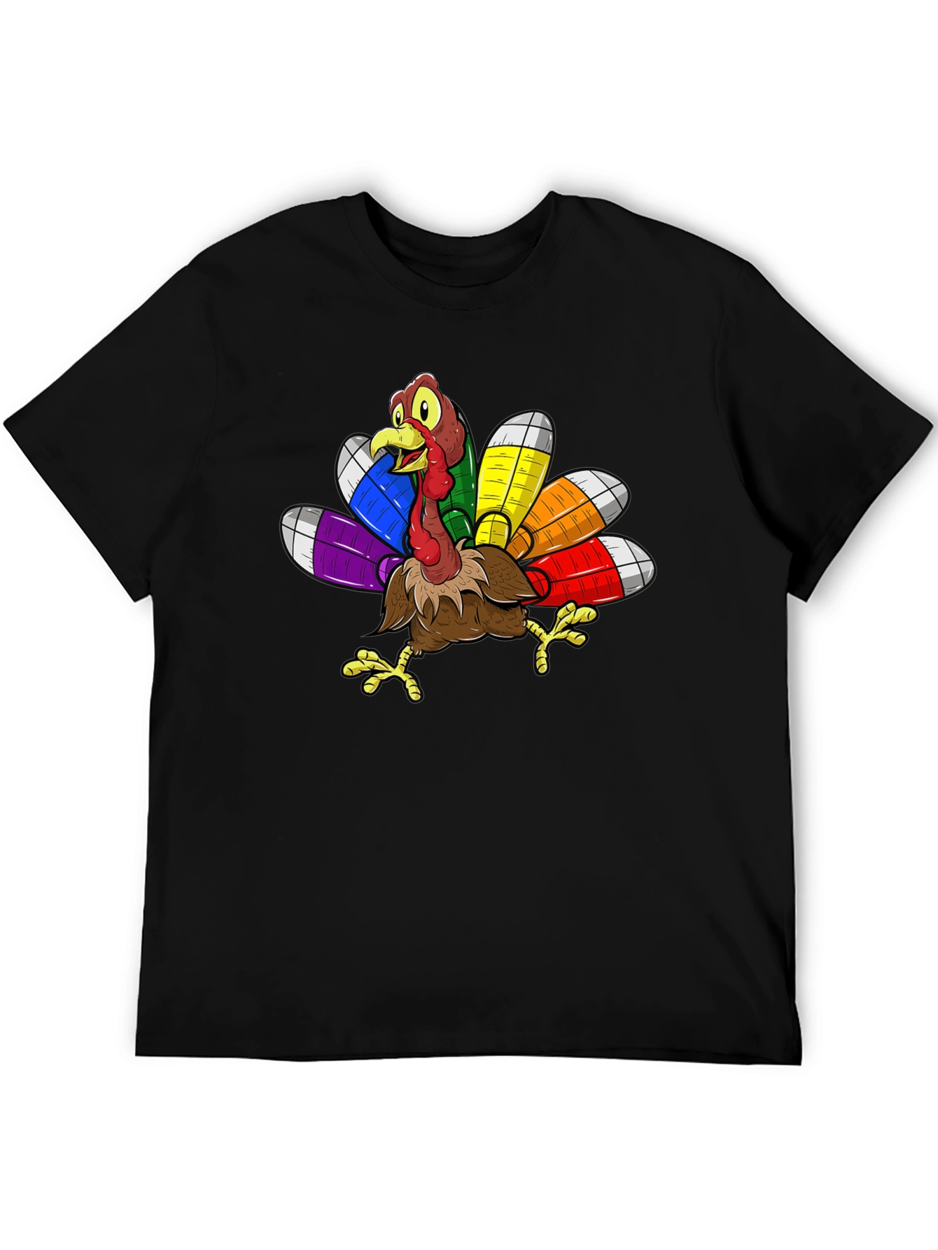 Thanksgiving Turkey Rainbow Pride T-Shirt