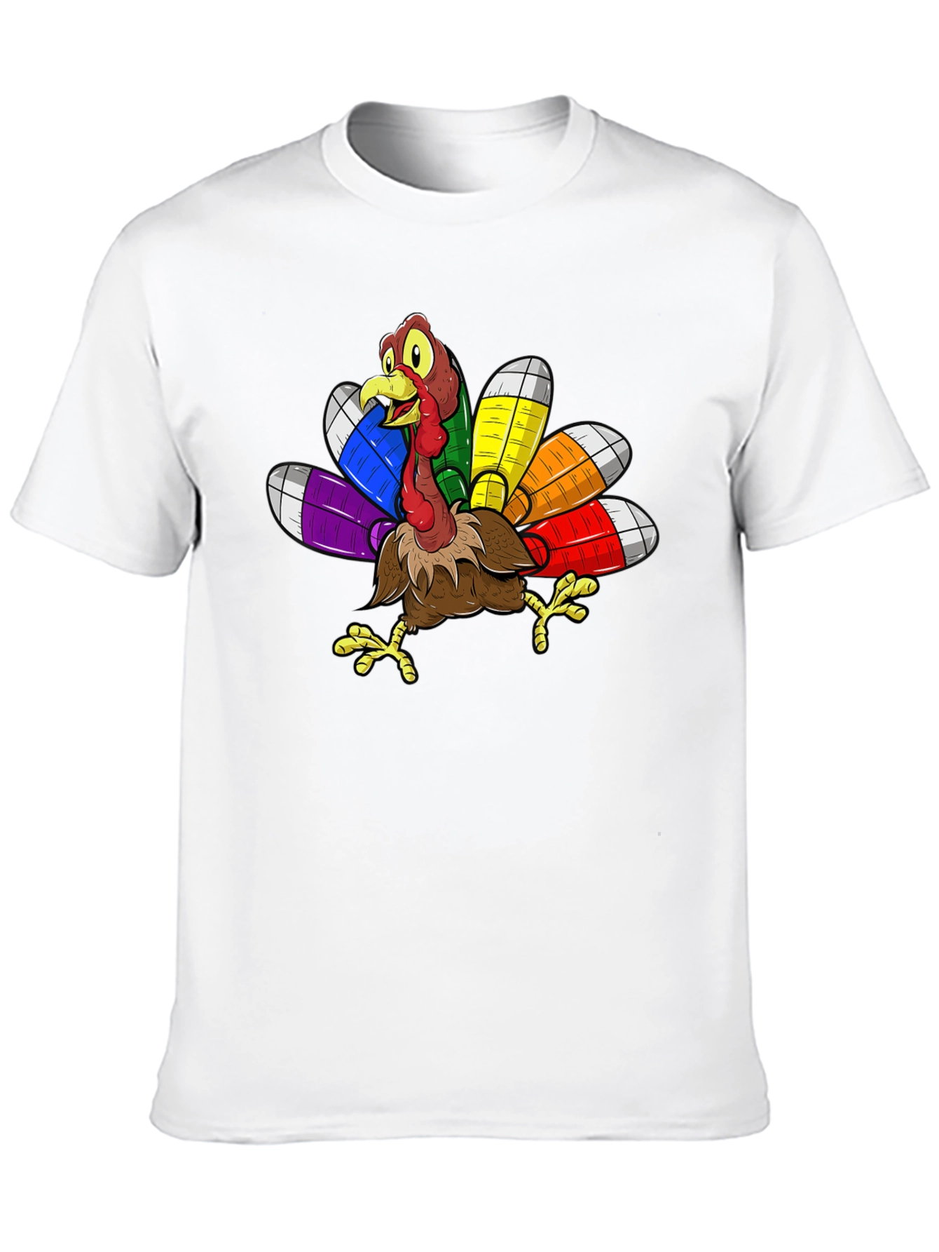 Thanksgiving Turkey Rainbow Pride T-Shirt