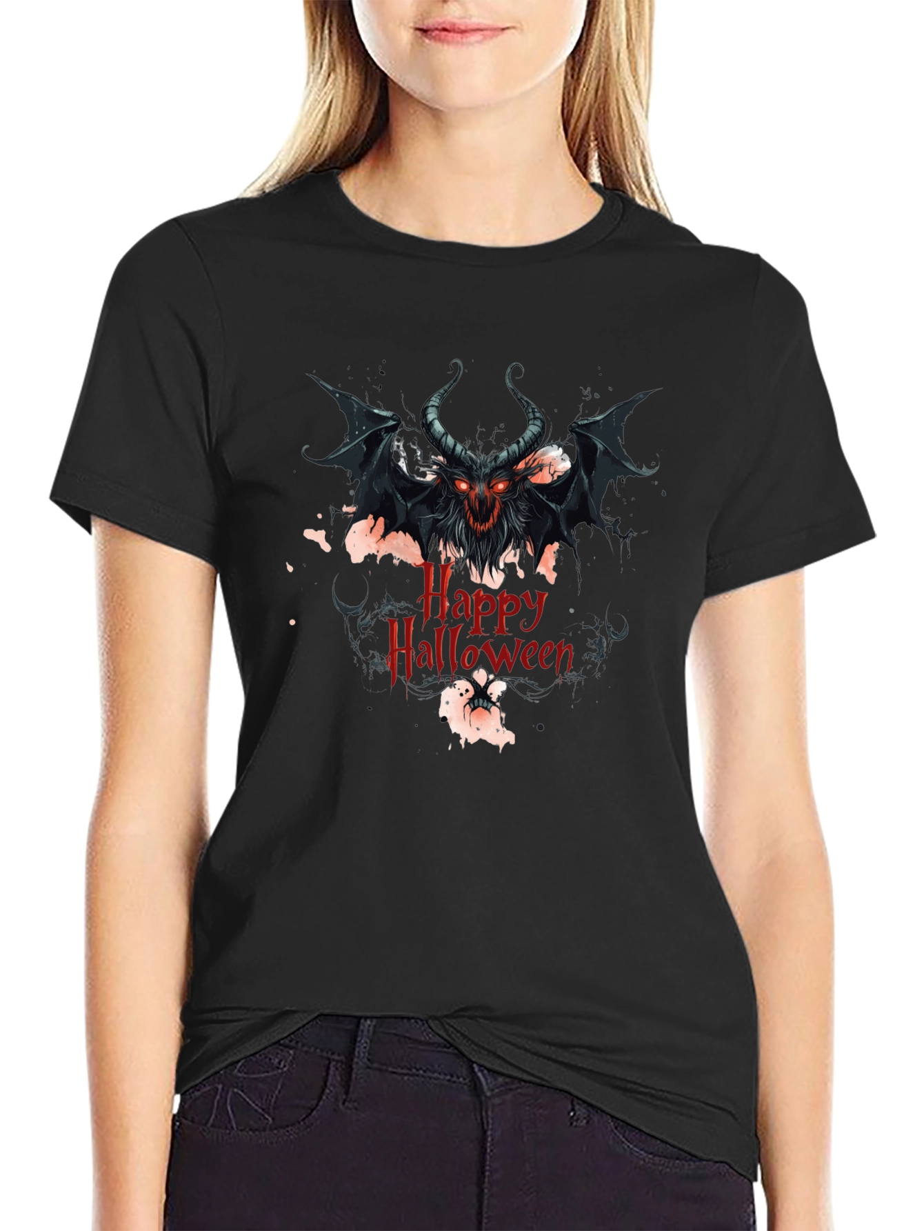 Happy Halloween Devil Graphic Tee