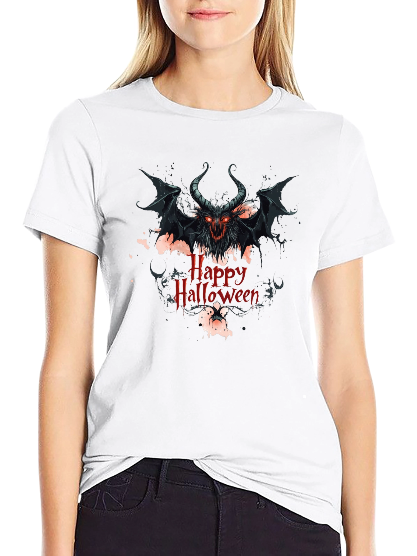 Happy Halloween Devil Graphic Tee