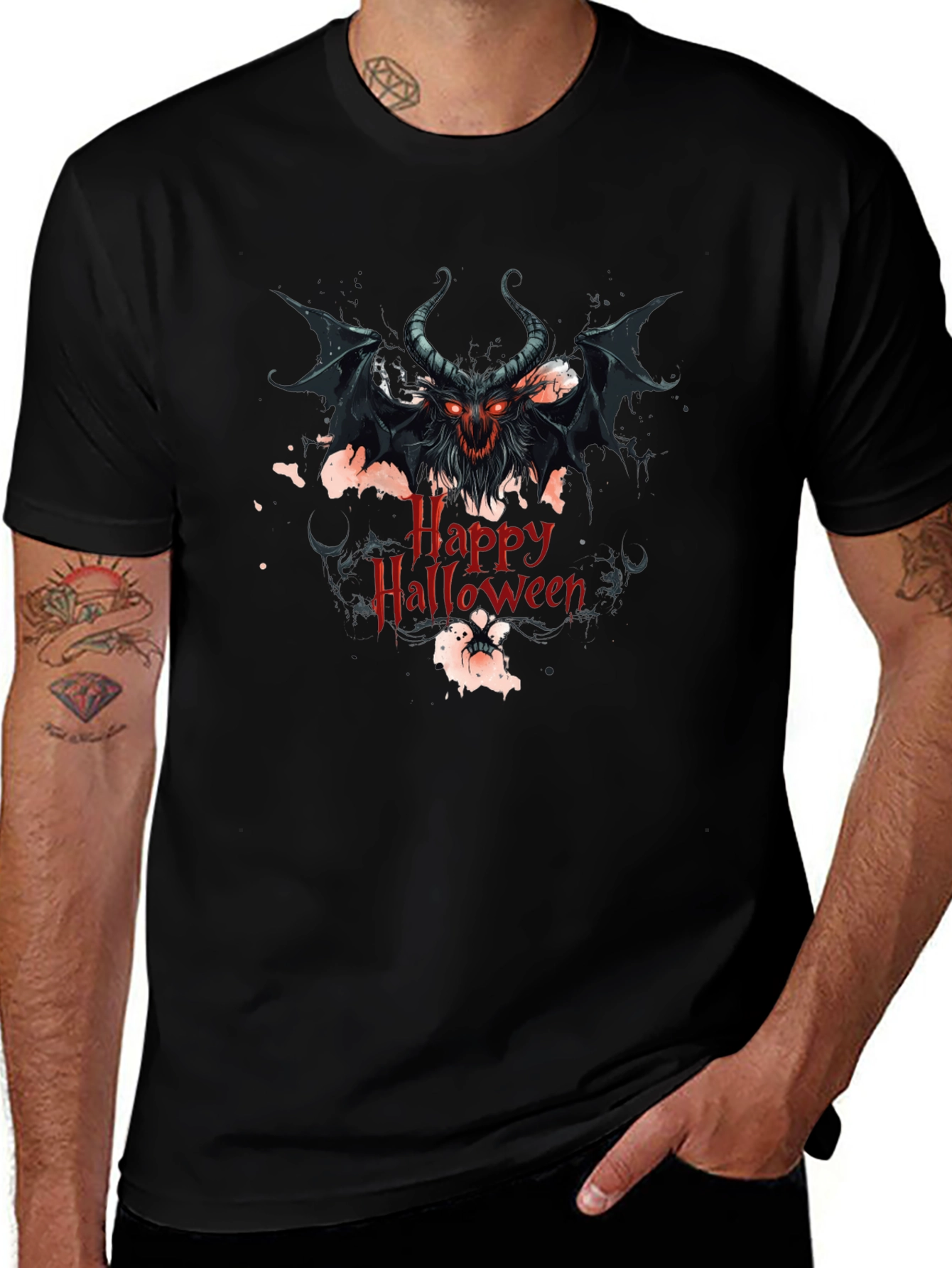 Happy Halloween Devil Graphic Tee