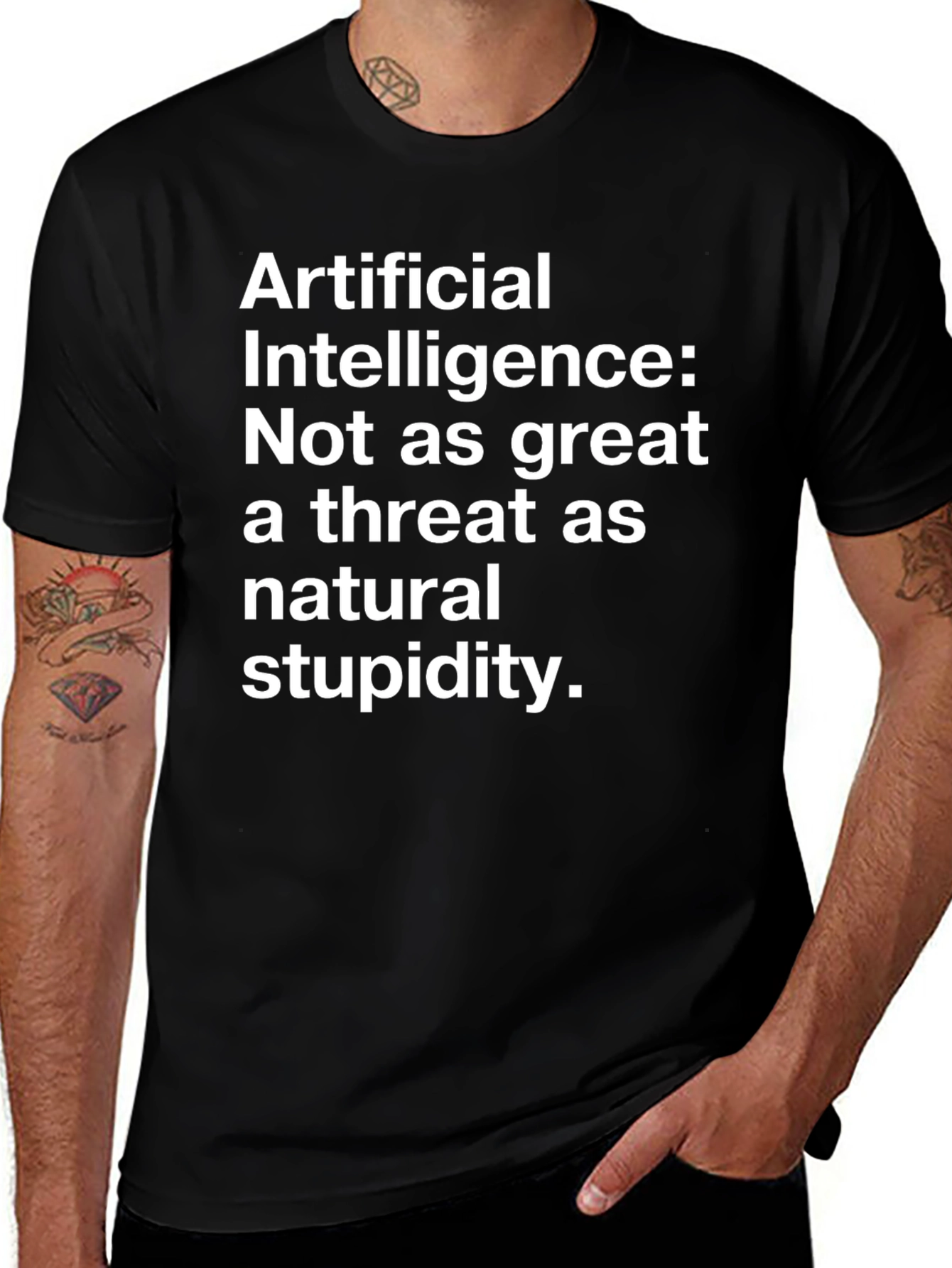 AI vs Stupidity Graphic Tee