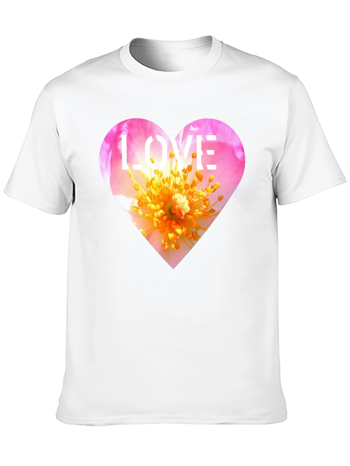 Love Heart Floral T-Shirt - Stylish Graphic Tee