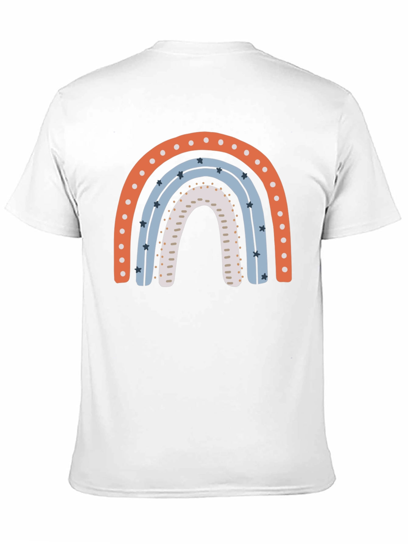 Rainbow Graphic Print Black T-Shirt