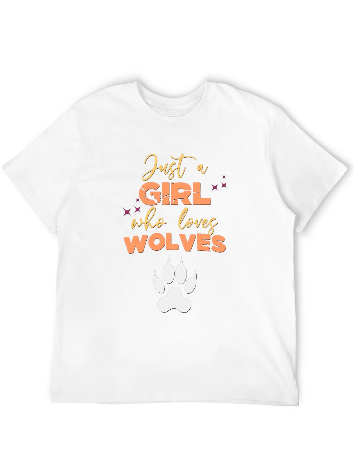 Just A Girl Who Loves Wolves Graphic T-Shirt