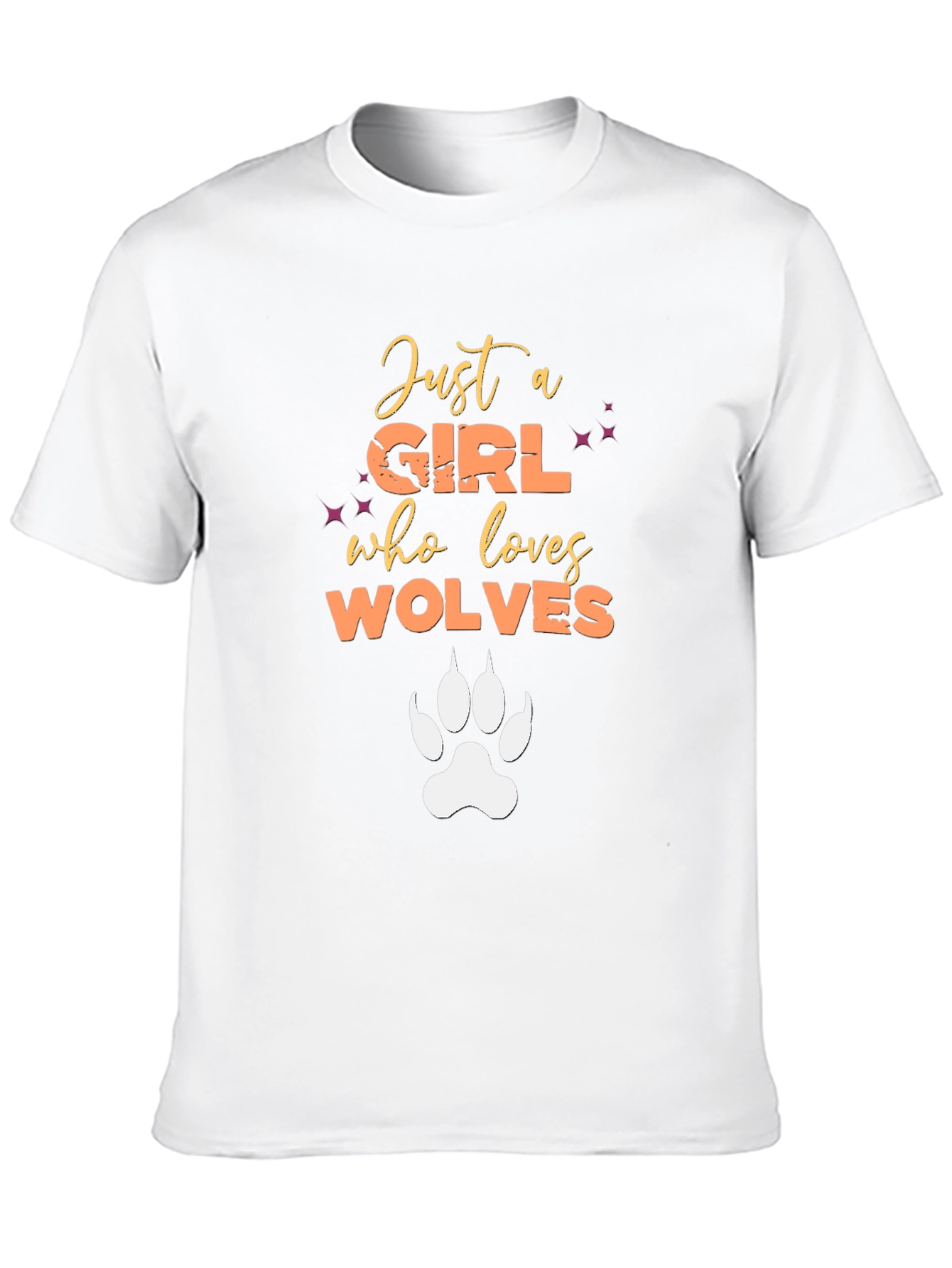 Just A Girl Who Loves Wolves Graphic T-Shirt