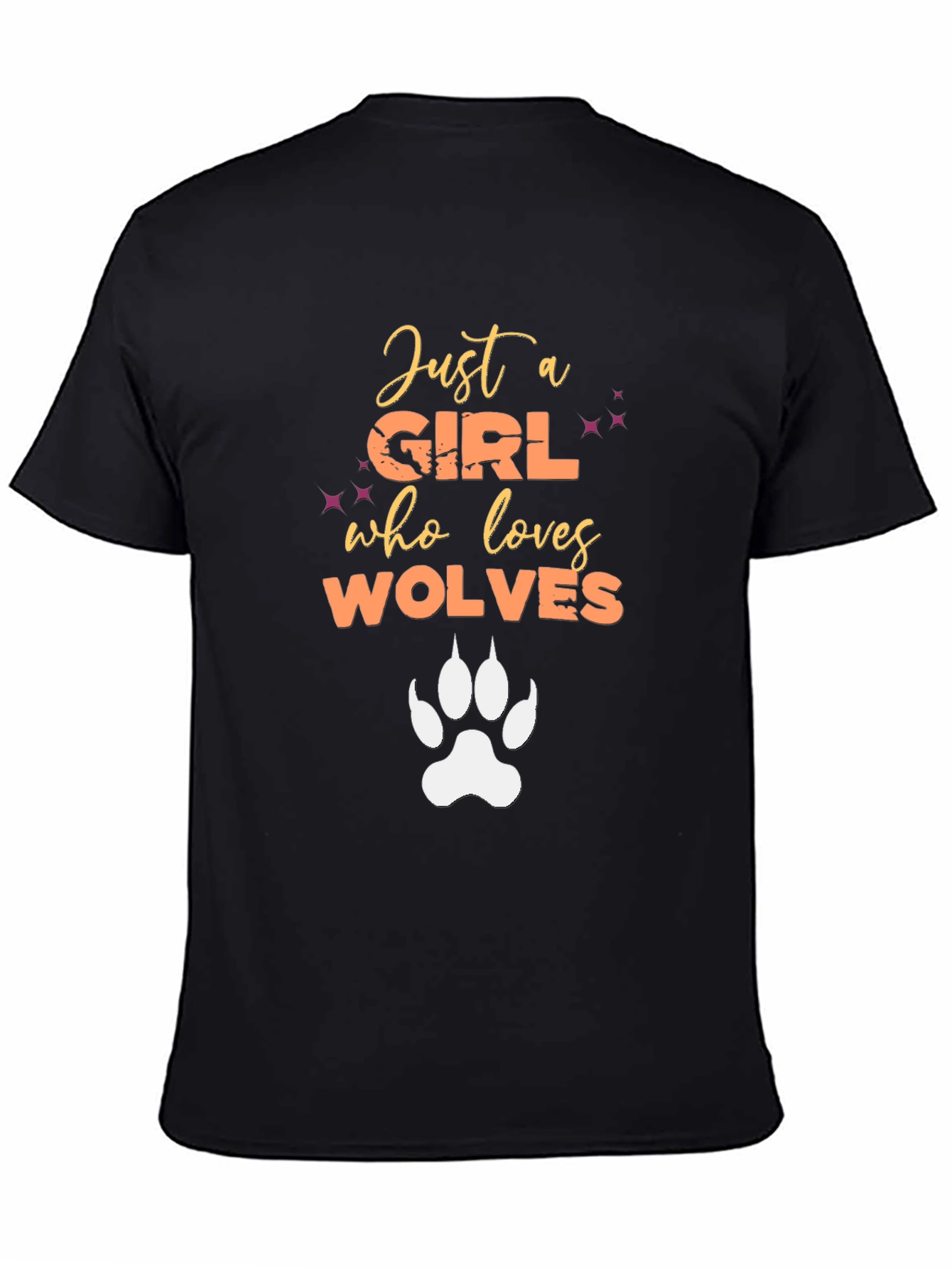 Just A Girl Who Loves Wolves Graphic T-Shirt