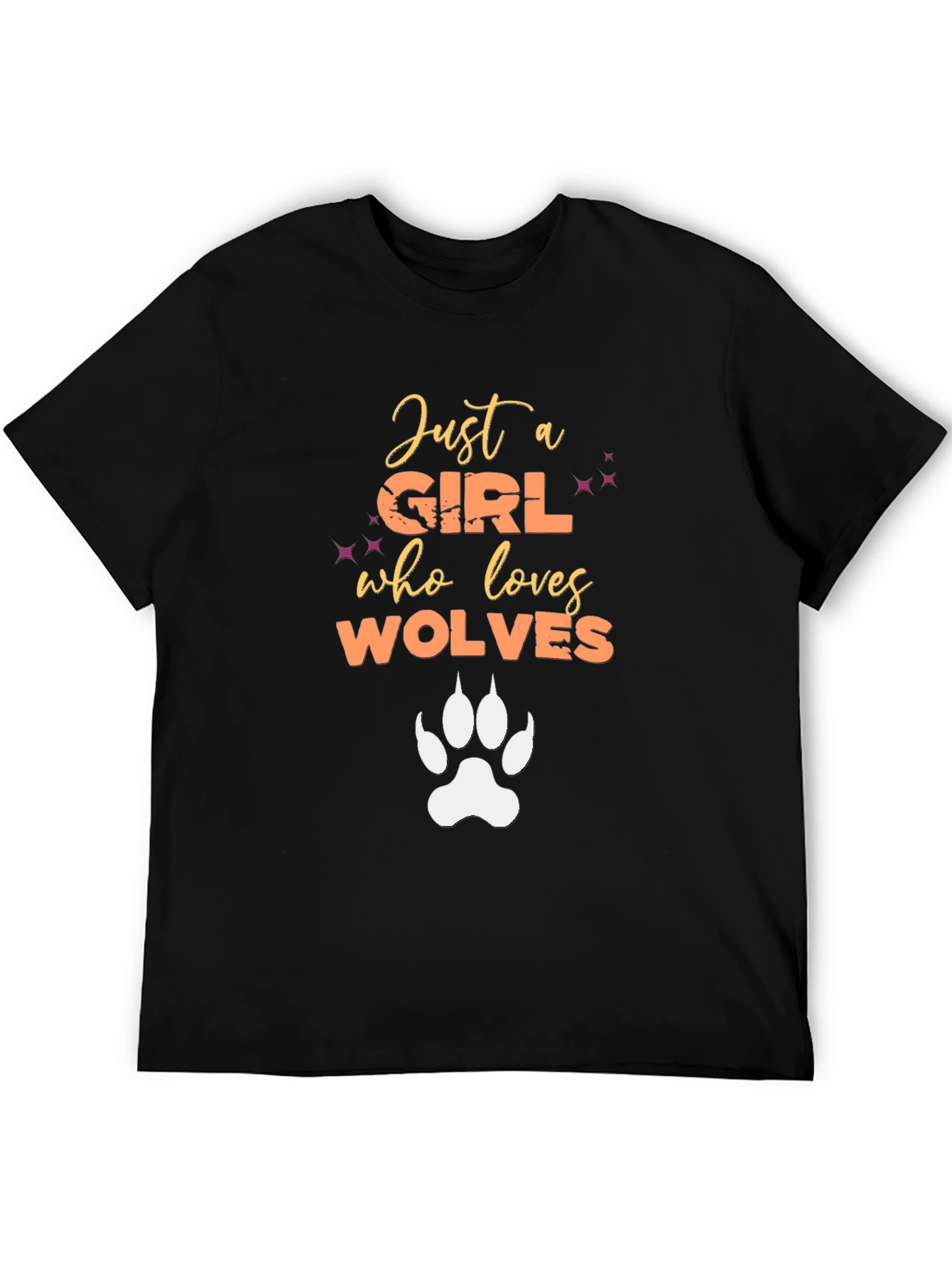 Just A Girl Who Loves Wolves Graphic T-Shirt