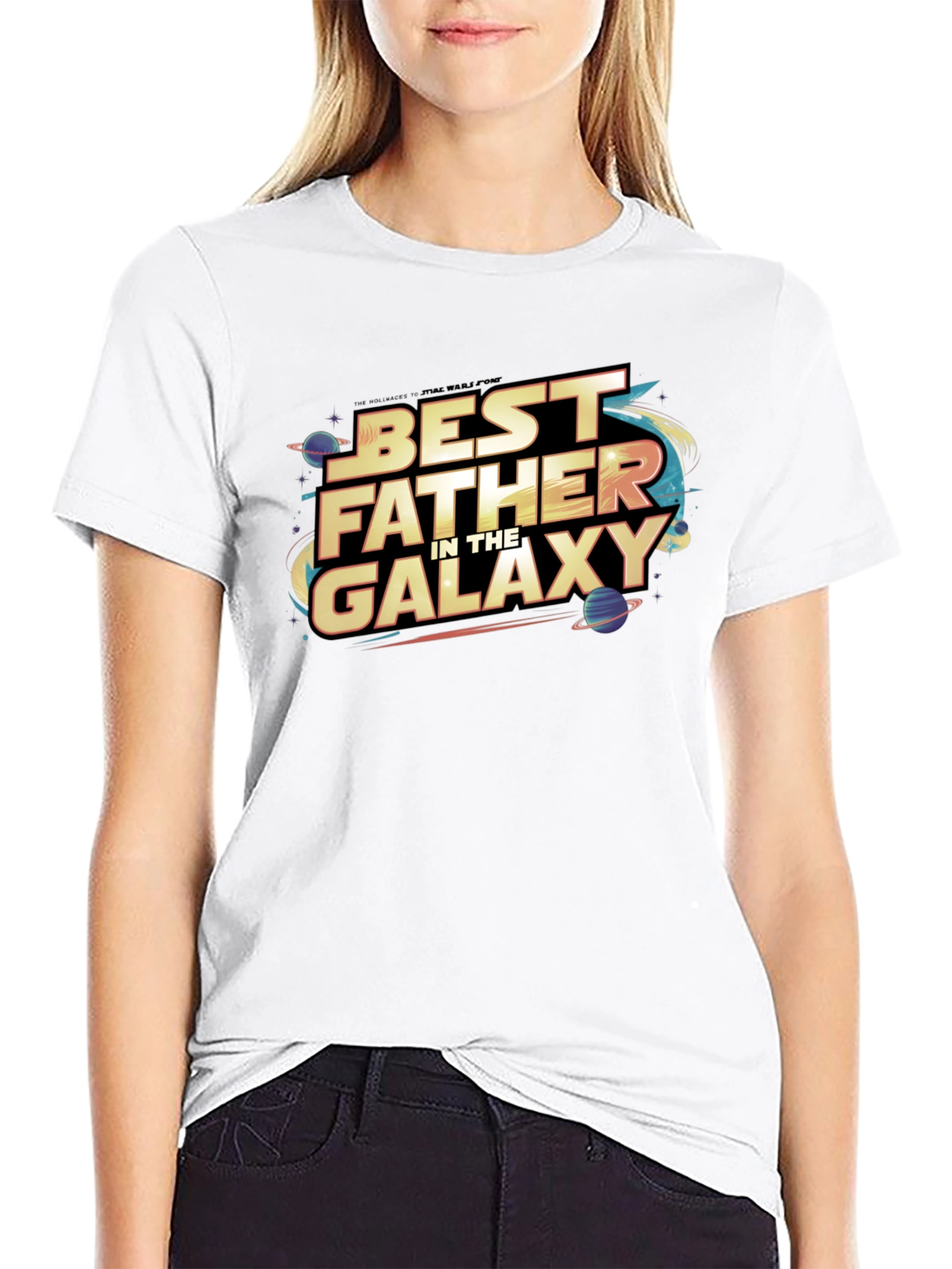 Best Father in the Galaxy Graphic T-Shirt