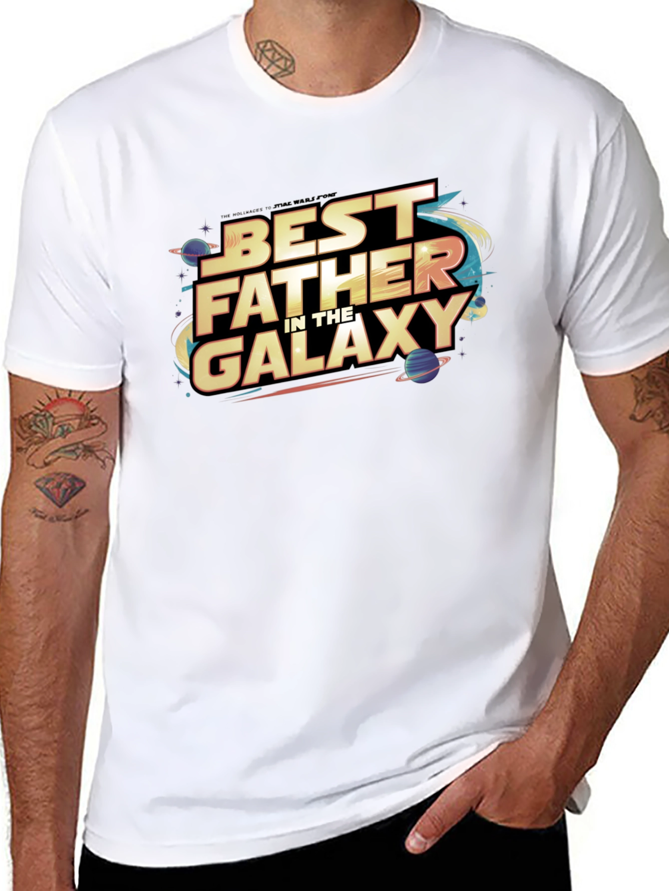 Best Father in the Galaxy Graphic T-Shirt