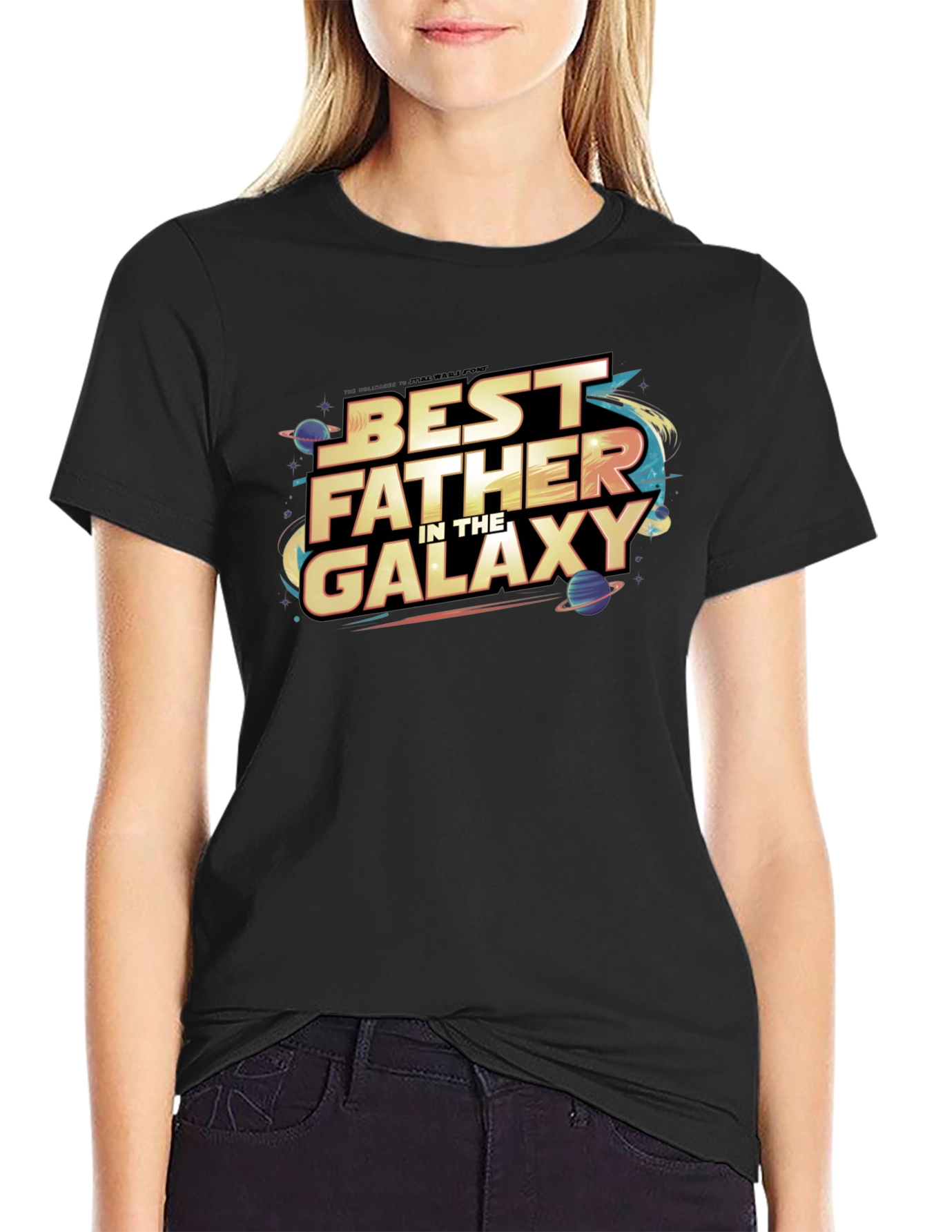 Best Father in the Galaxy Graphic T-Shirt