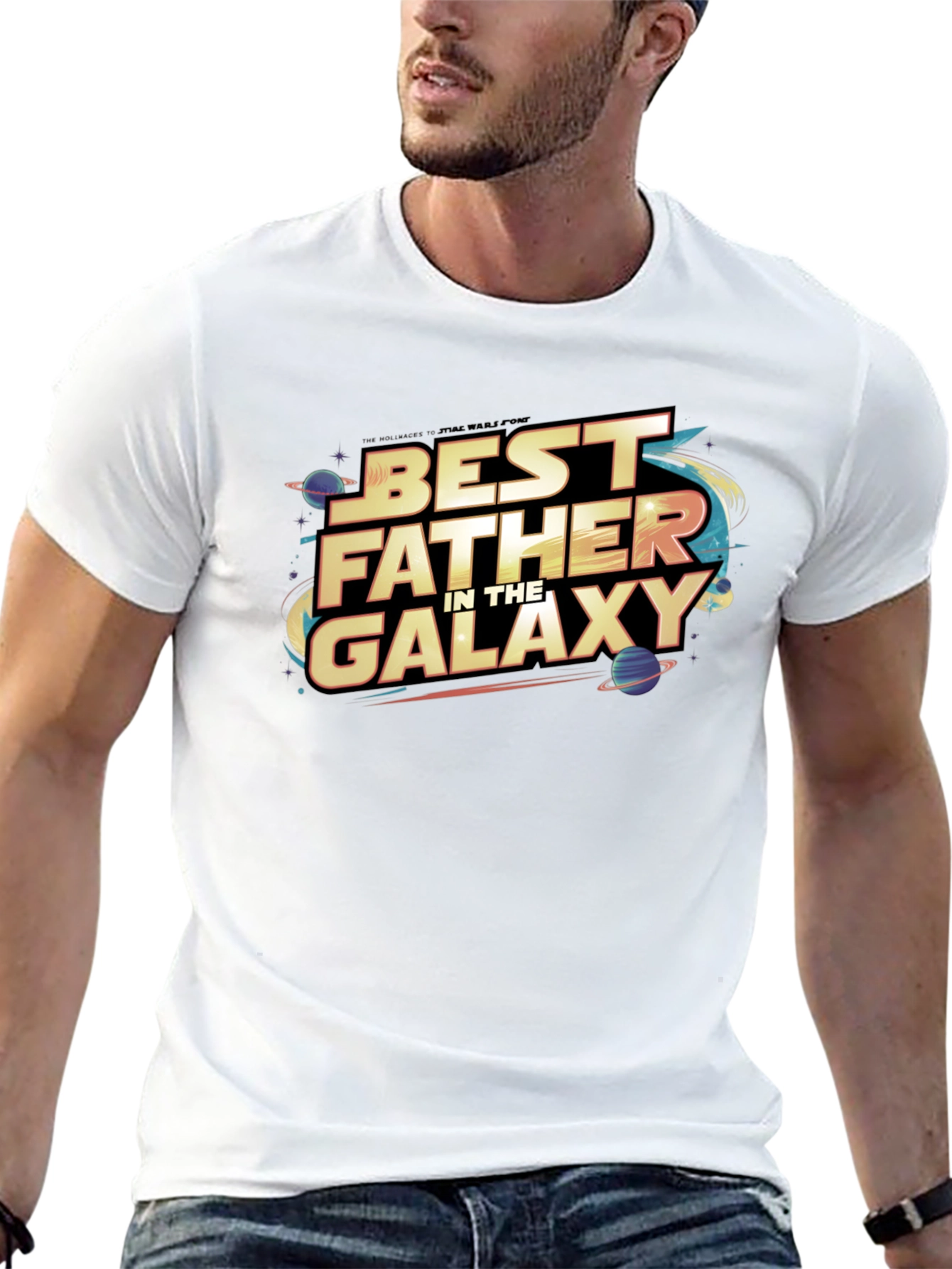 Best Father in the Galaxy Graphic T-Shirt