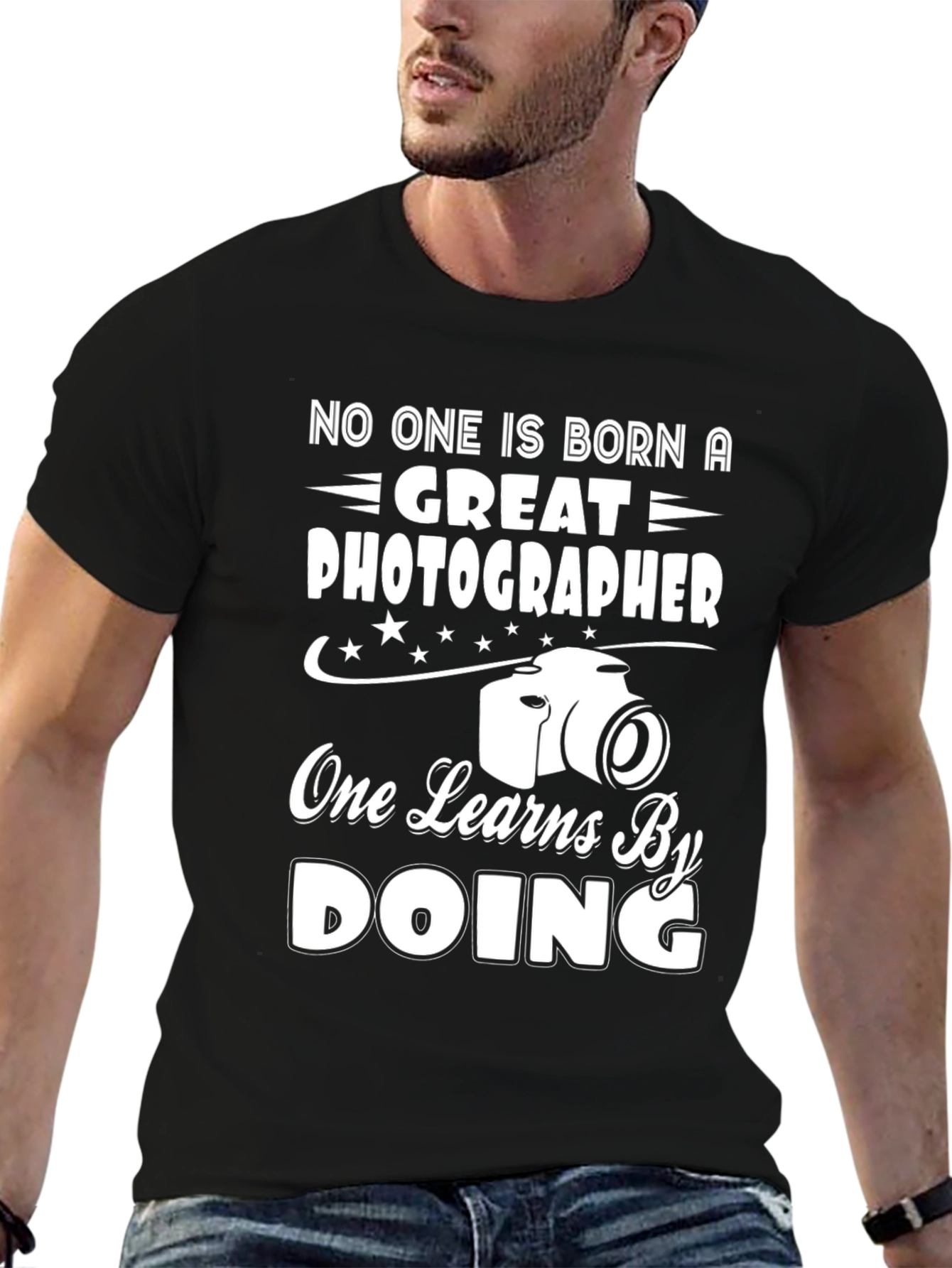 Photographer T-Shirt - Great Photographer One Learns By Doing
