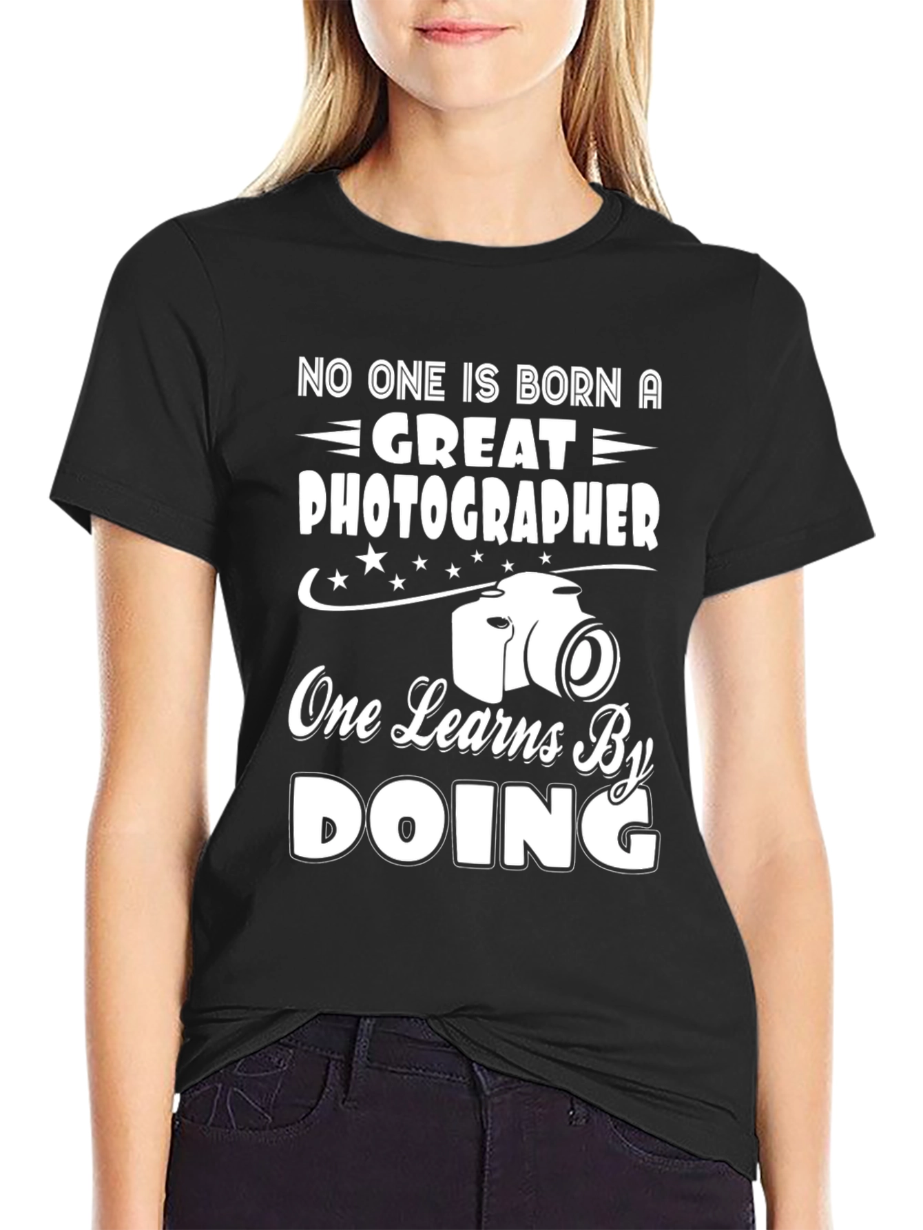 Photographer T-Shirt - Great Photographer One Learns By Doing