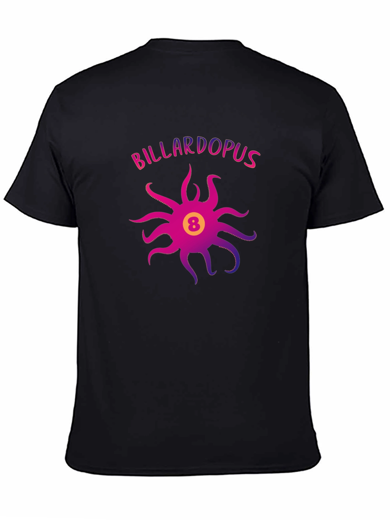 Billardopus Black T-Shirt - Octopus Billiards Design