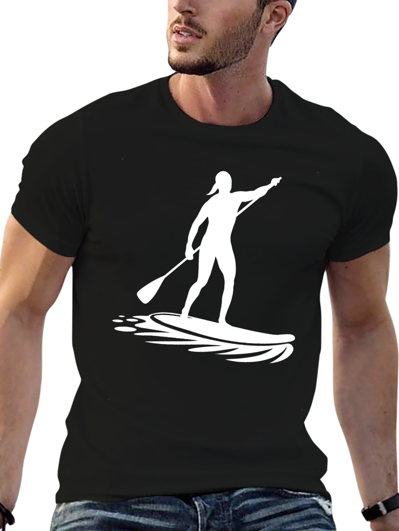 Paddle Boarder Graphic Tee - Surfs Up!