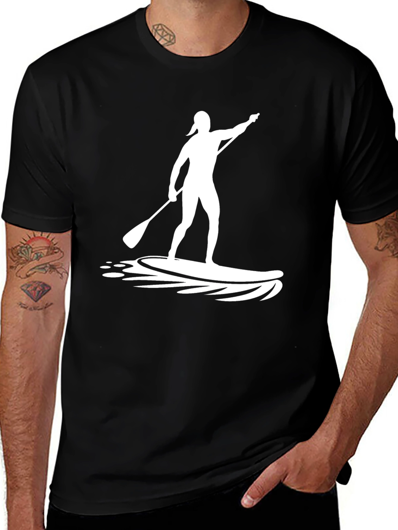 Paddle Boarder Graphic Tee - Surfs Up!