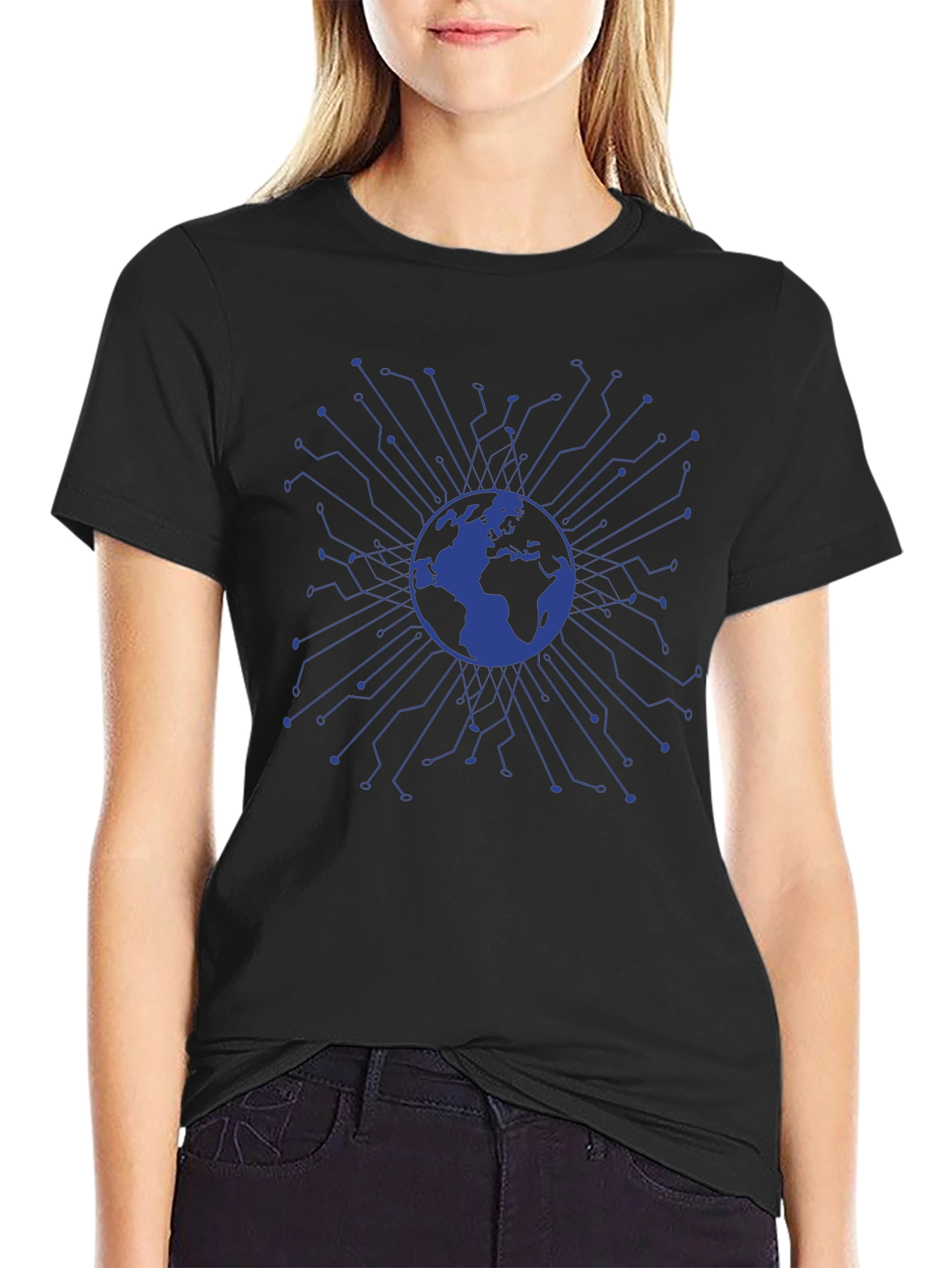 Global Tech Circuit Black T-Shirt