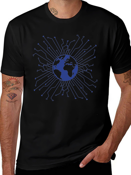 Global Tech Circuit Black T-Shirt