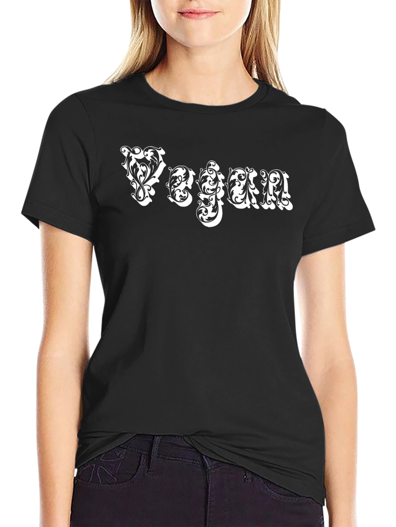 Vegan Ornate Lettering Graphic Tee