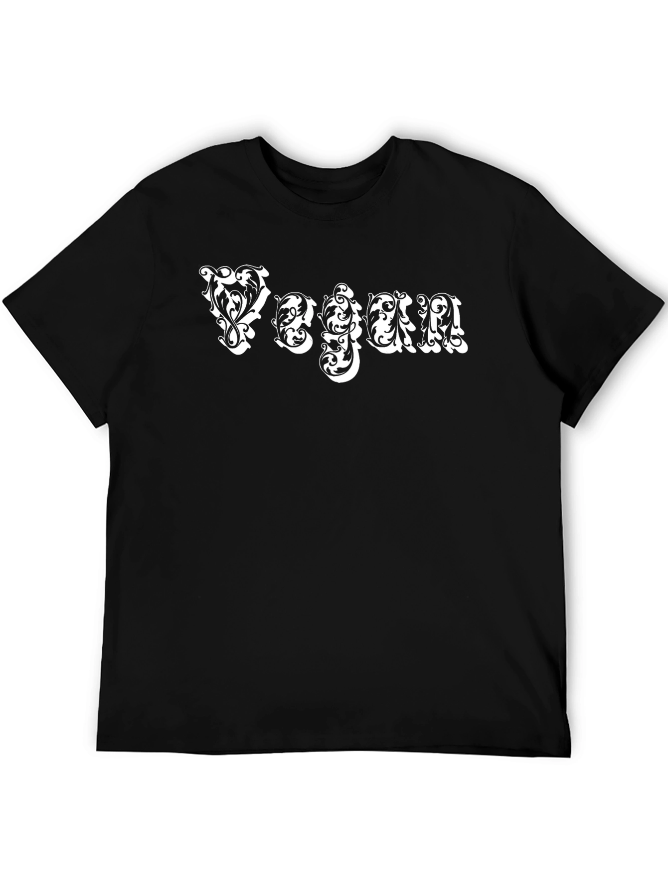 Vegan Ornate Lettering Graphic Tee