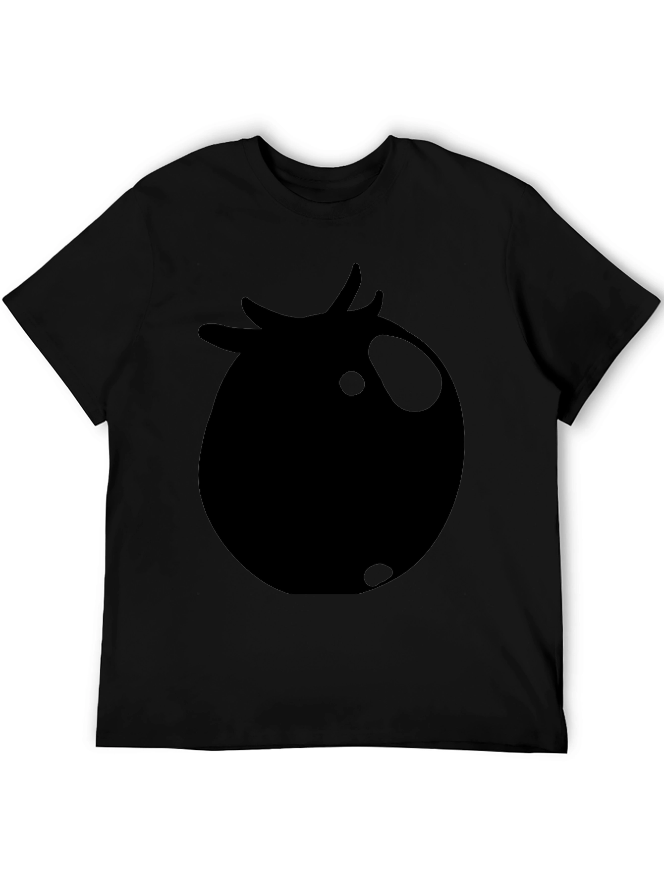 Black T-Shirt with Tomato Graphic Print