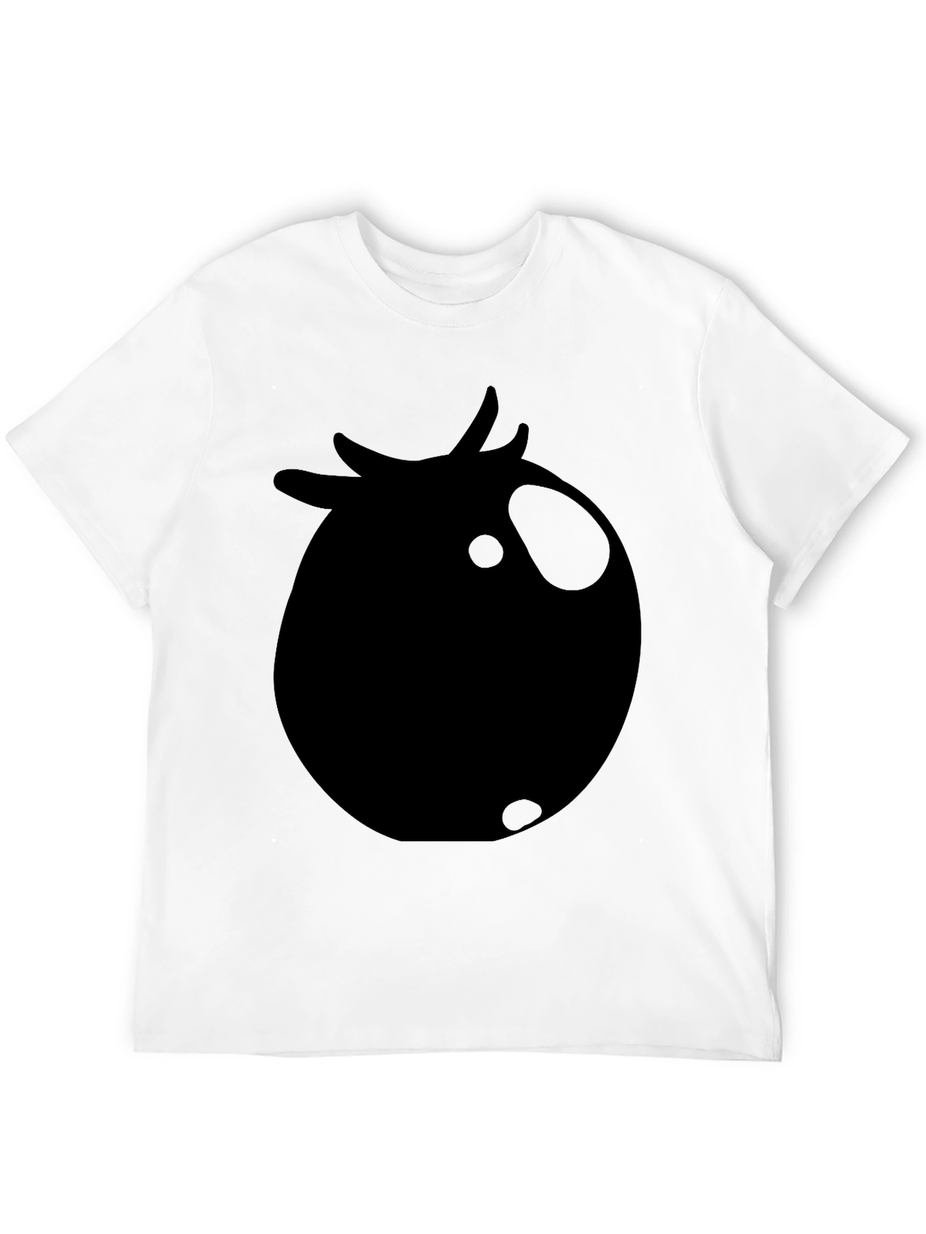Black T-Shirt with Tomato Graphic Print