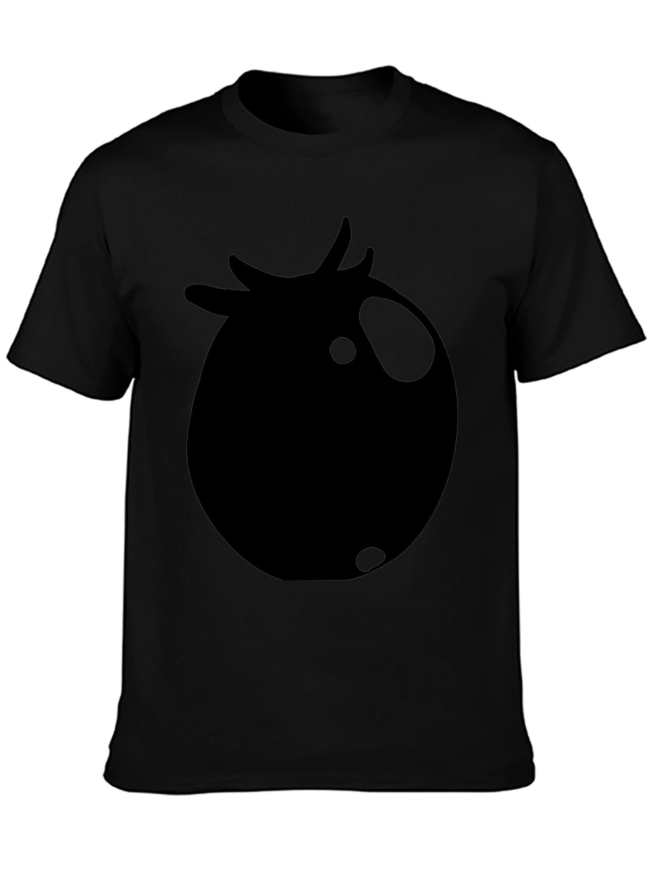 Black T-Shirt with Tomato Graphic Print