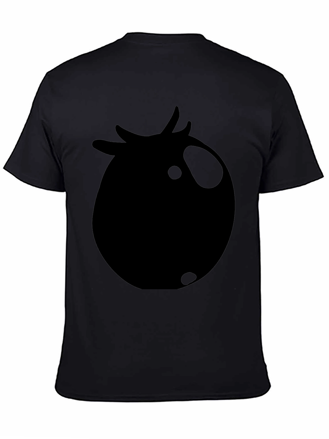 Black T-Shirt with Tomato Graphic Print