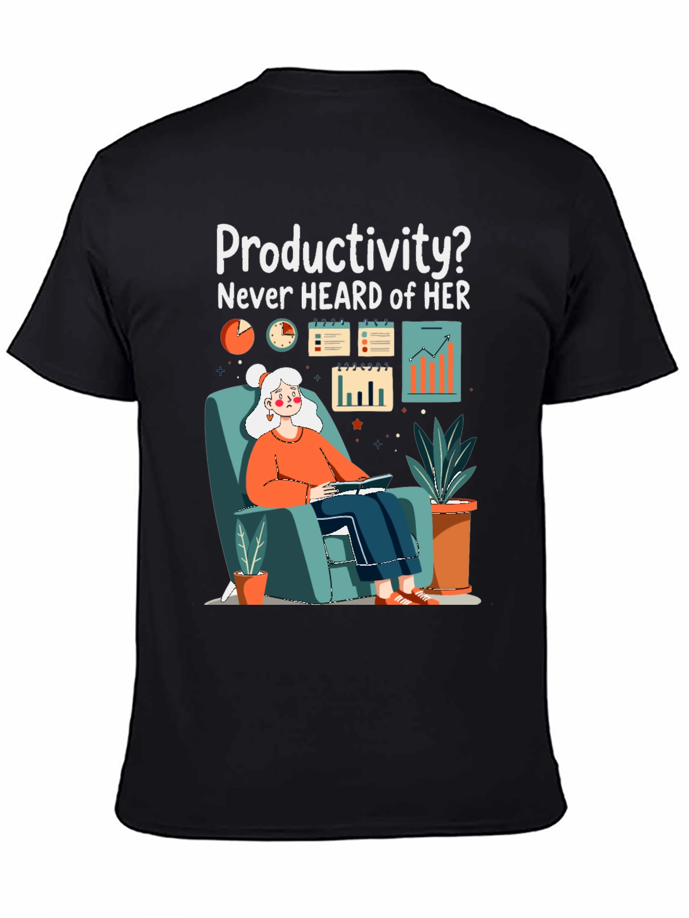 Lazy Day Tee - Productivity? Never Heard of Her
