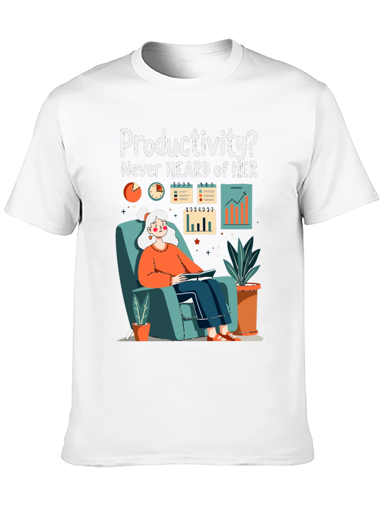 Lazy Day Tee - Productivity? Never Heard of Her