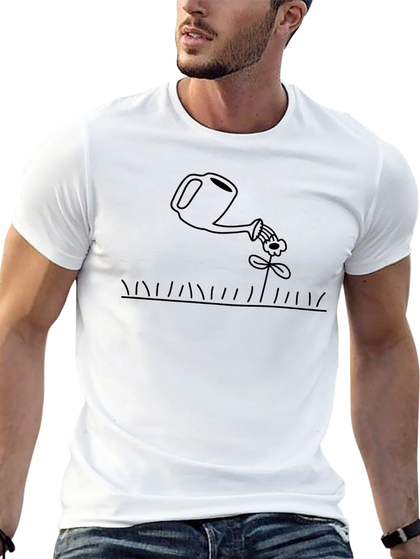 Watering Can Flower Graphic Tee