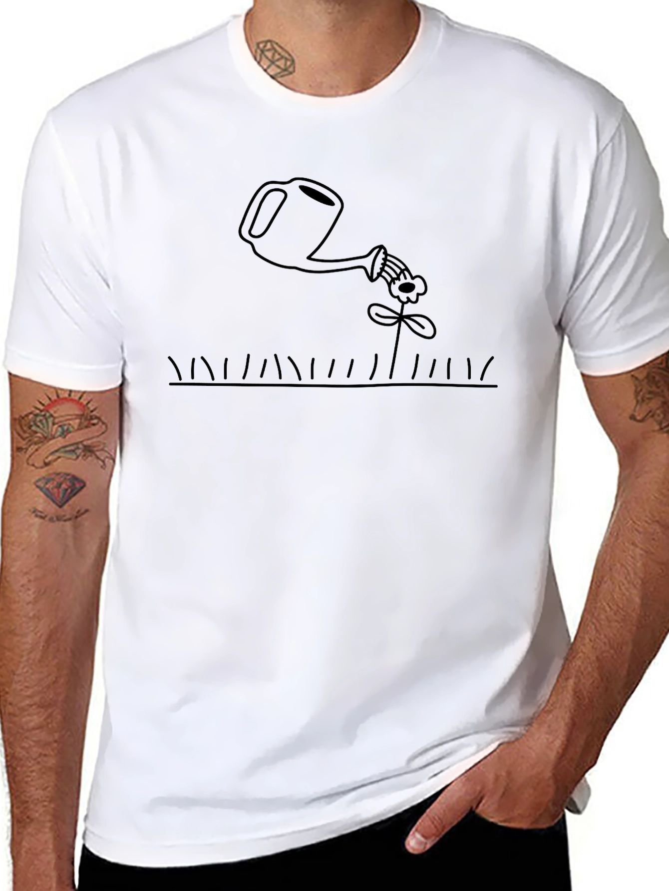 Watering Can Flower Graphic Tee