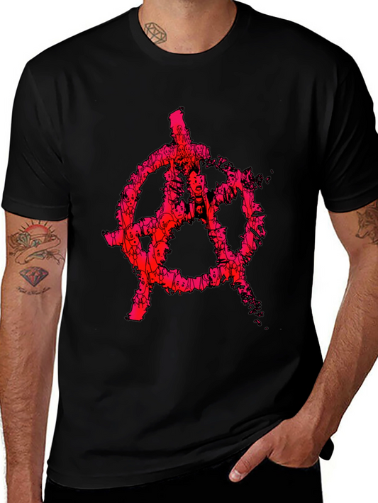 Anarchy Symbol Graphic Tee - Punk Style