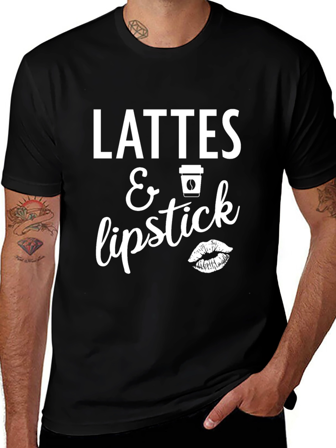 Lattes & Lipstick Graphic T-Shirt