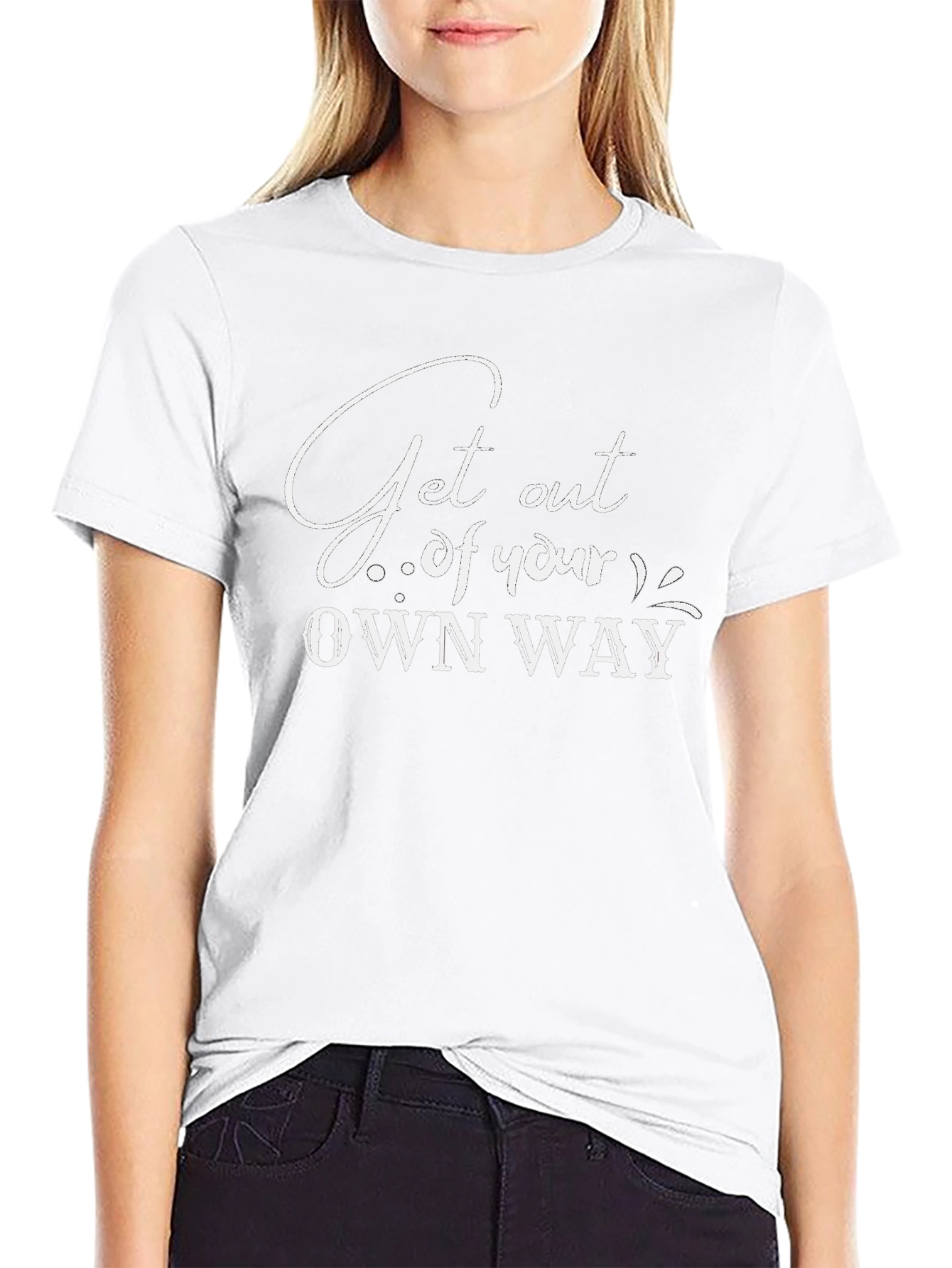 Inspirational Get Out of Your Own Way Black T-Shirt
