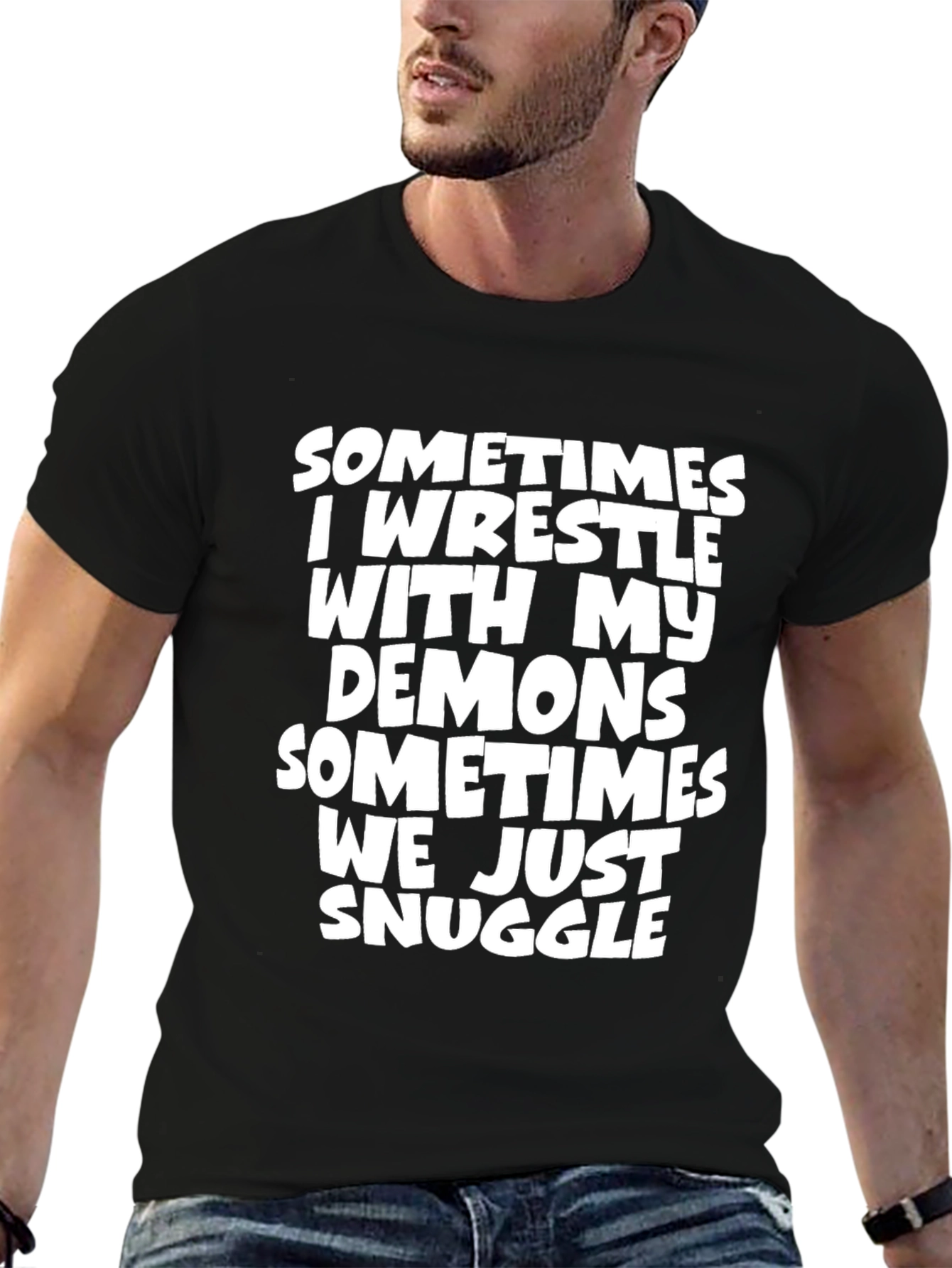 Wrestle Demons Snuggle Graphic Tee