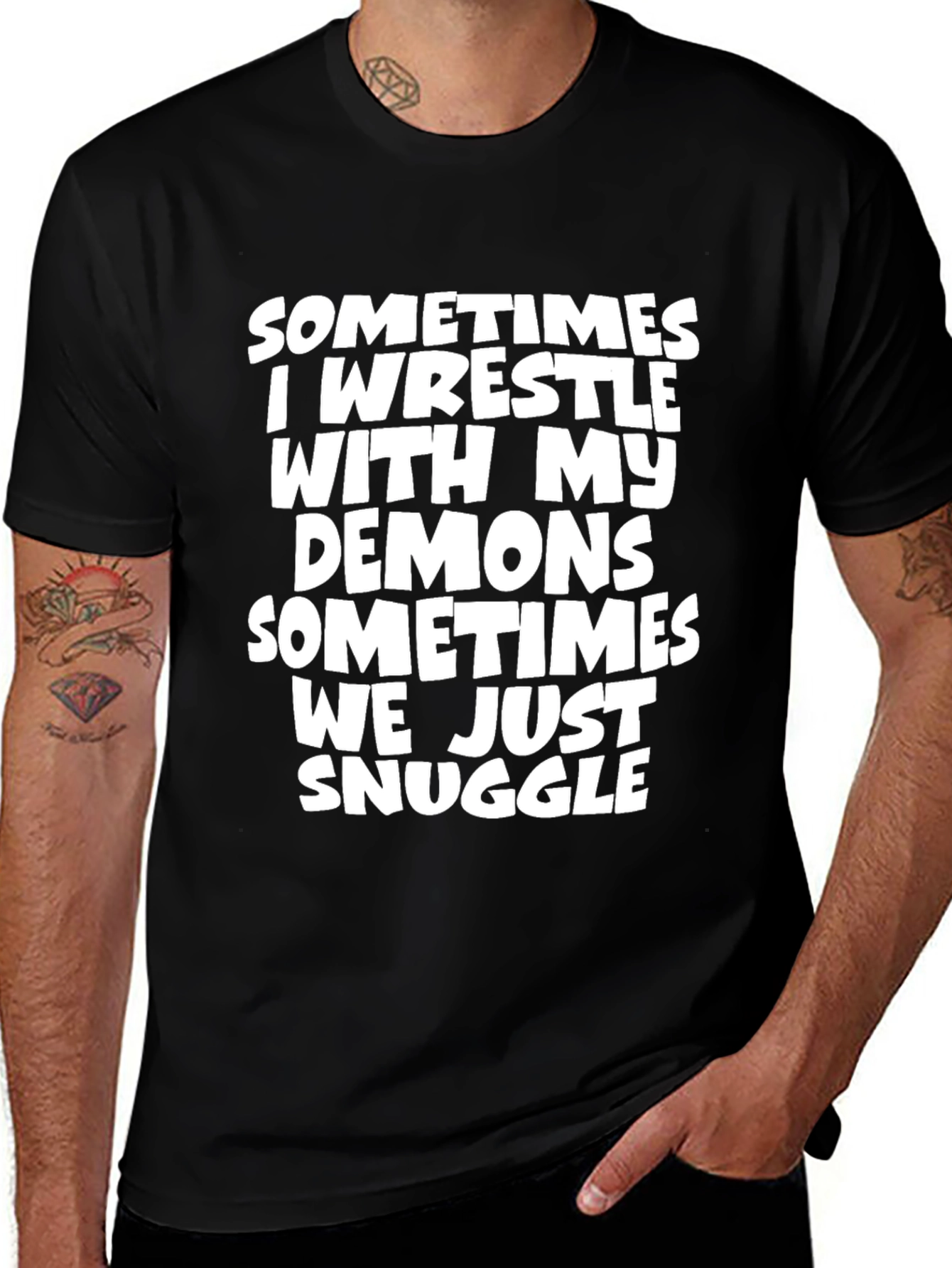 Wrestle Demons Snuggle Graphic Tee